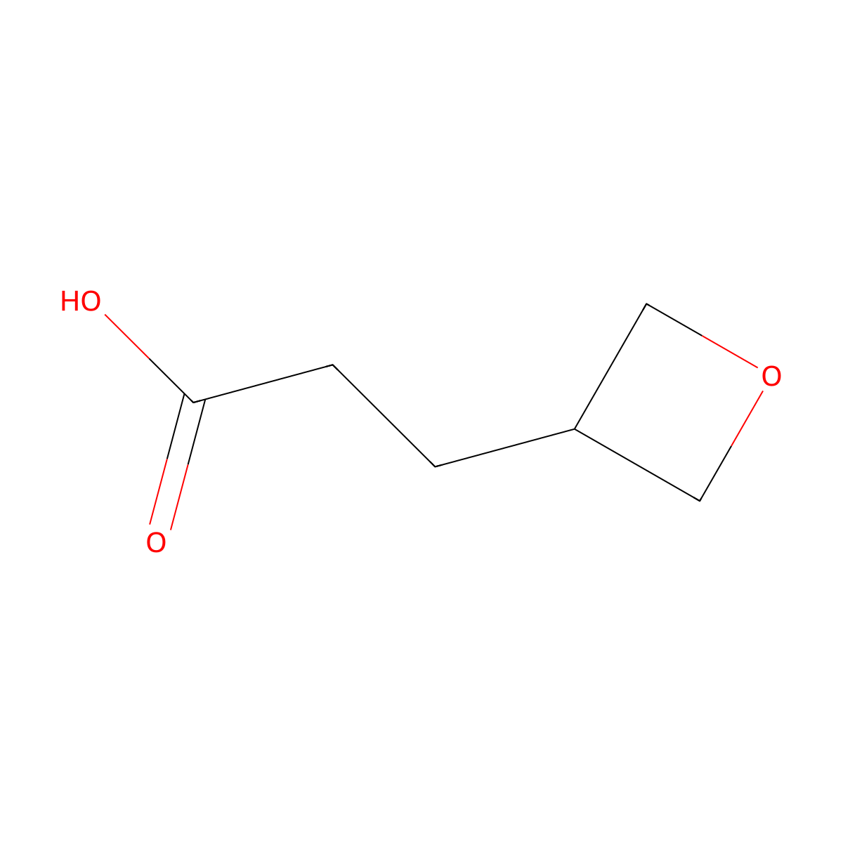 3-(Oxetan-3-yl)propanoic acid molecular structure, CAS 1499726-00-9