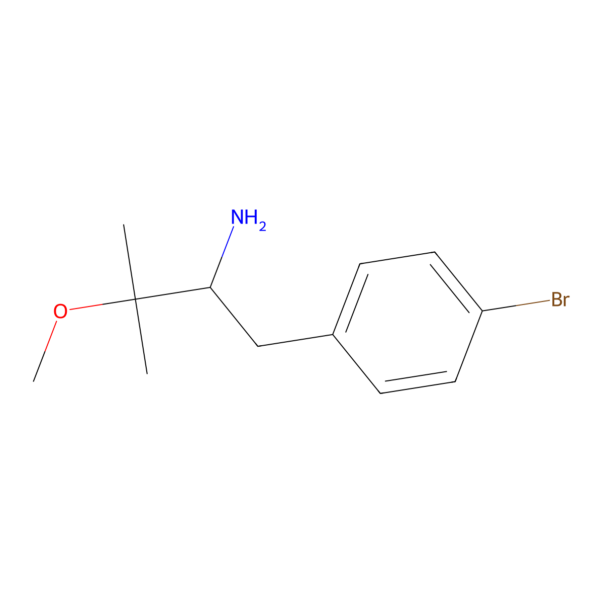 1-(4-Bromophenyl)-3-methoxy-3-methylbutan-2-amine molecular structure, CAS 1499732-25-0