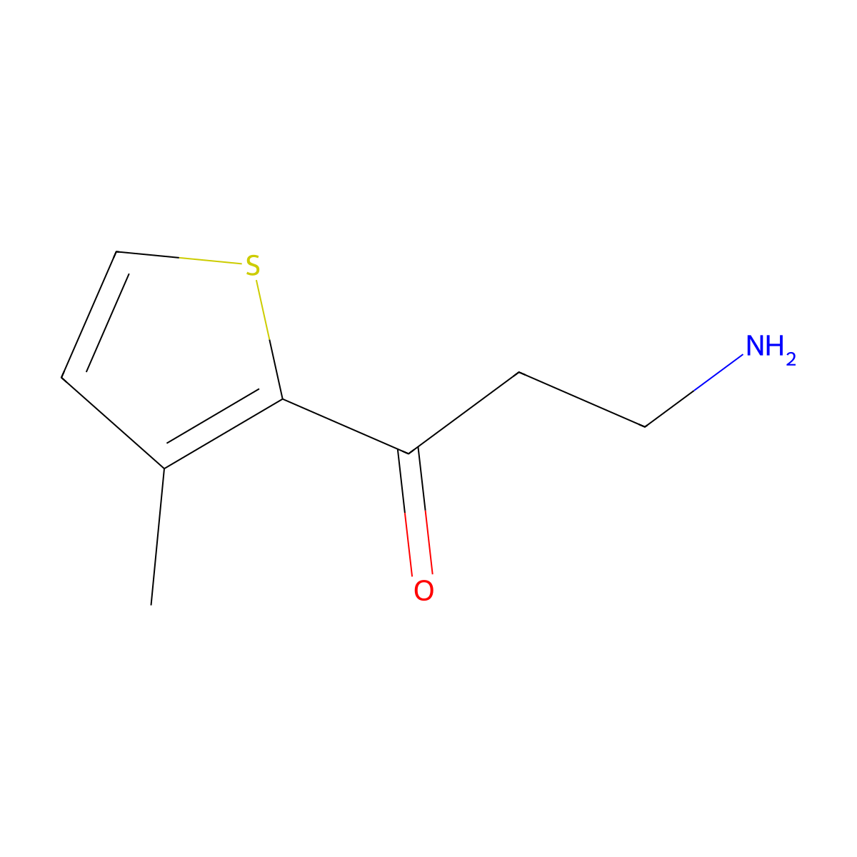 3-Amino-1-(3-methylthiophen-2-yl)propan-1-one molecular structure, CAS 1499750-85-4