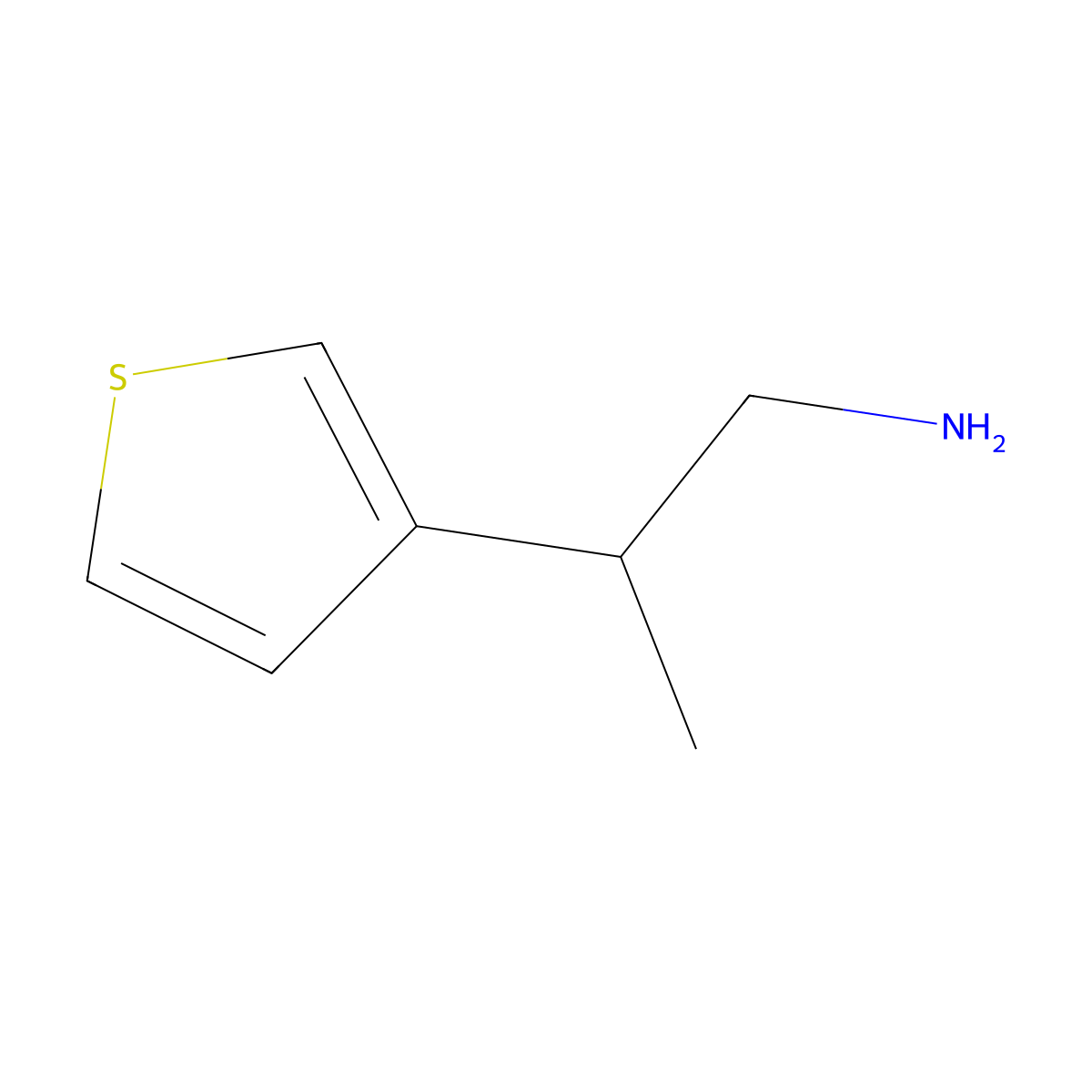 2-(Thiophen-3-yl)propan-1-amine molecular structure, CAS 149977-40-2