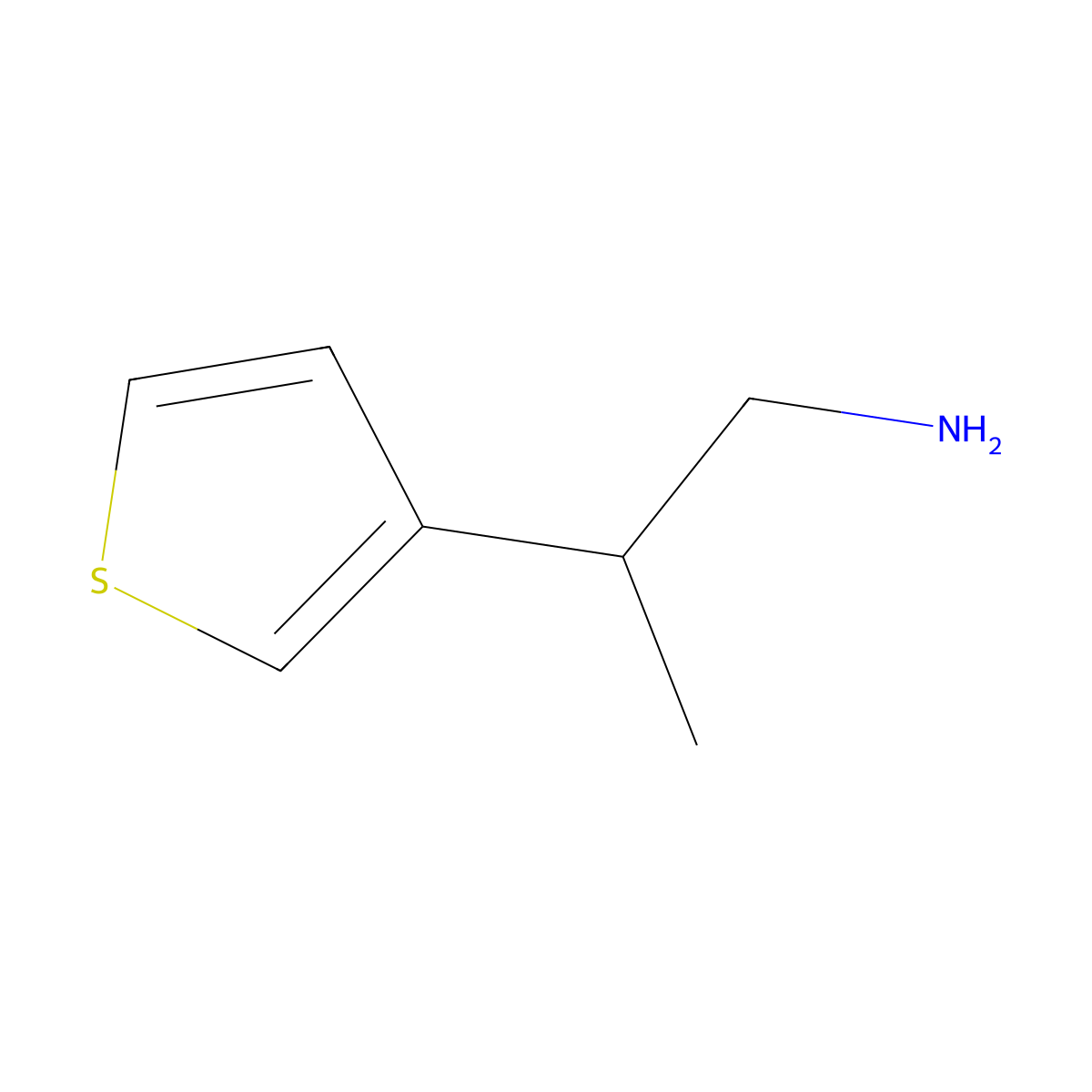 2-(Thiophen-3-yl)propan-1-amine molecular structure, CAS 149977-40-2