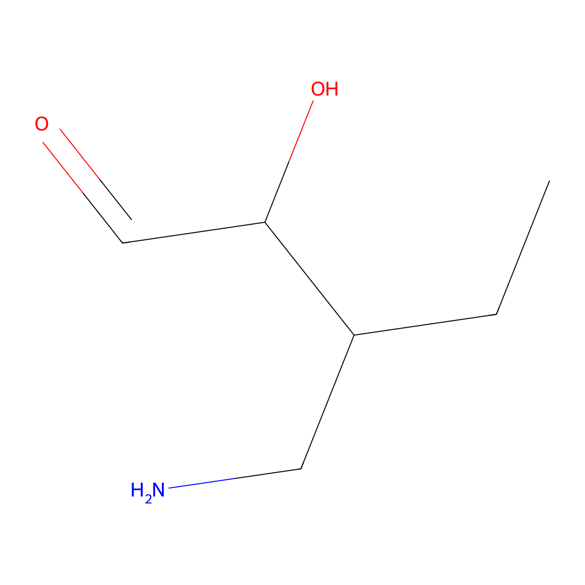 3-(Aminomethyl)-2-hydroxypentanal molecular structure, CAS 1499776-68-9