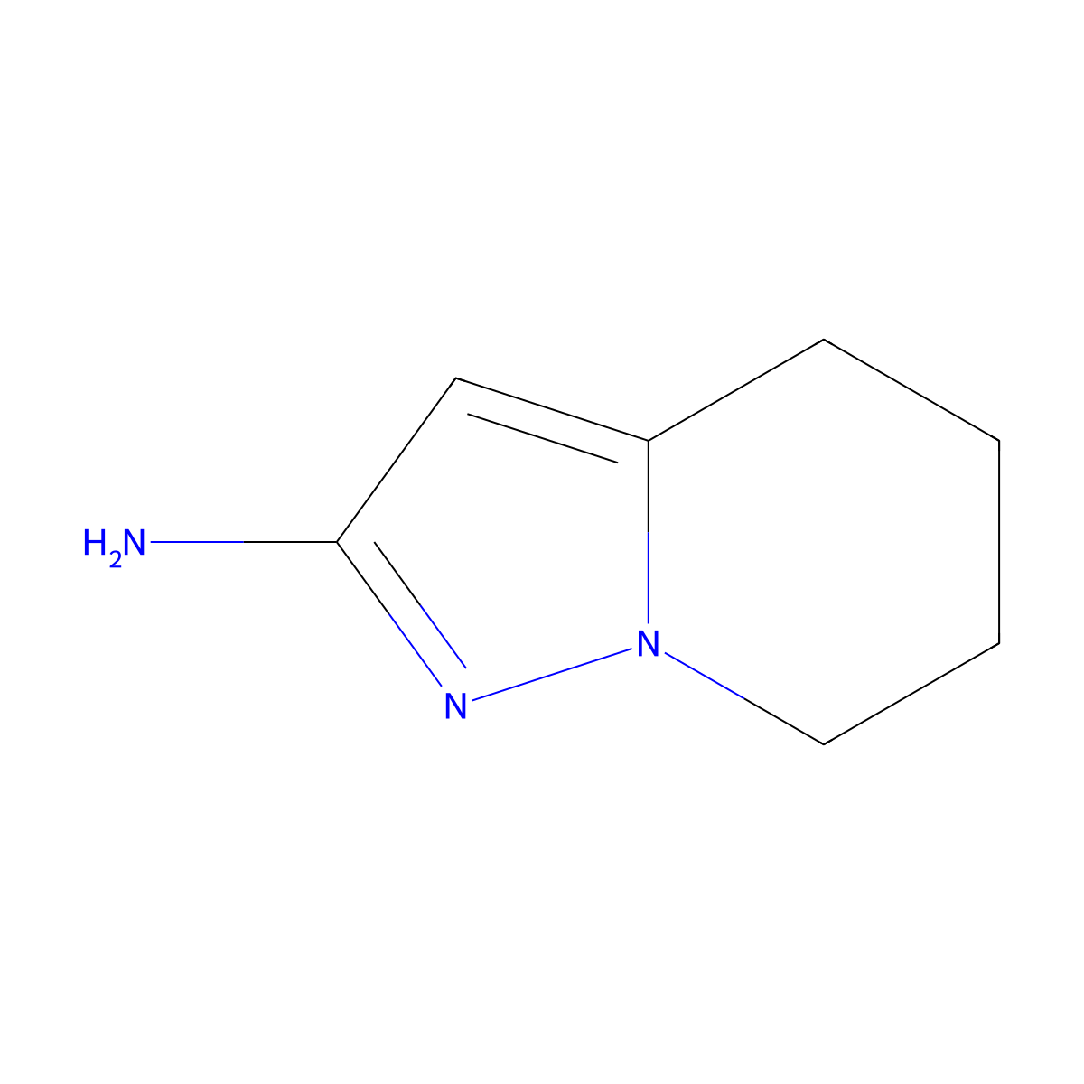 4H,5H,6H,7H-pyrazolo(1,5-a)pyridin-2-amine molecular structure, CAS 149978-63-2