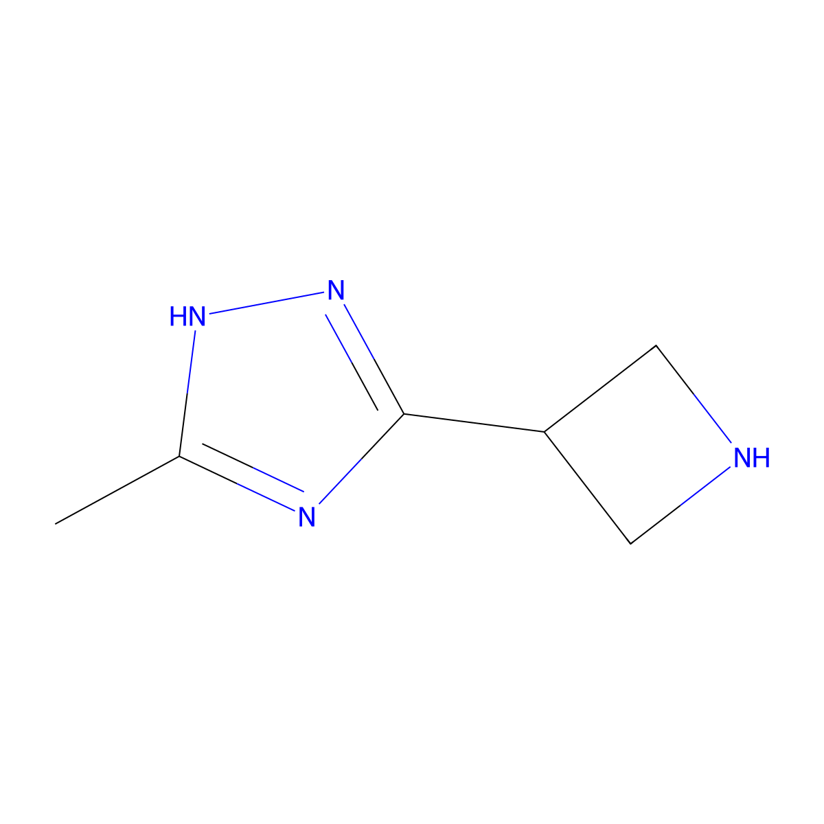 3-(azetidin-3-yl)-5-methyl-1H-1,2,4-triazole molecular structure, CAS 1499781-82-6