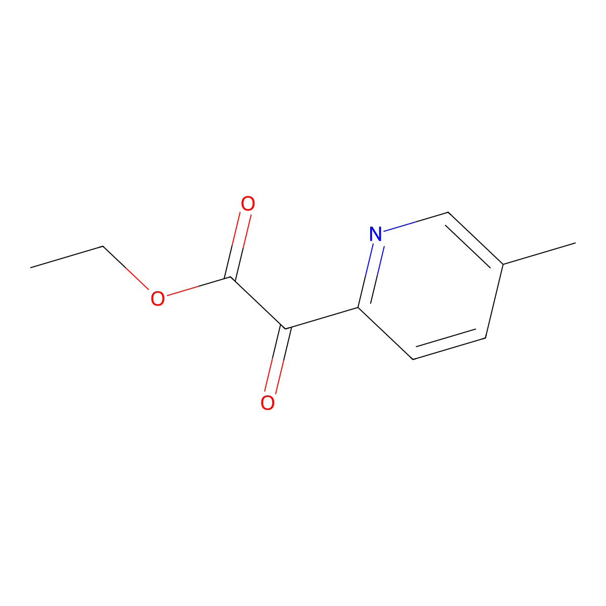 Ethyl 5-methyl-alpha-oxo-2-pyridineacetate molecular structure, CAS 1499784-89-2