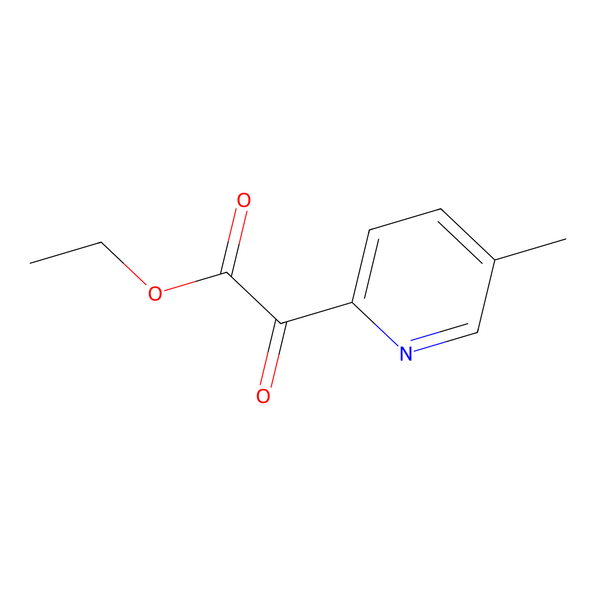 Ethyl 5-methyl-alpha-oxo-2-pyridineacetate molecular structure, CAS 1499784-89-2