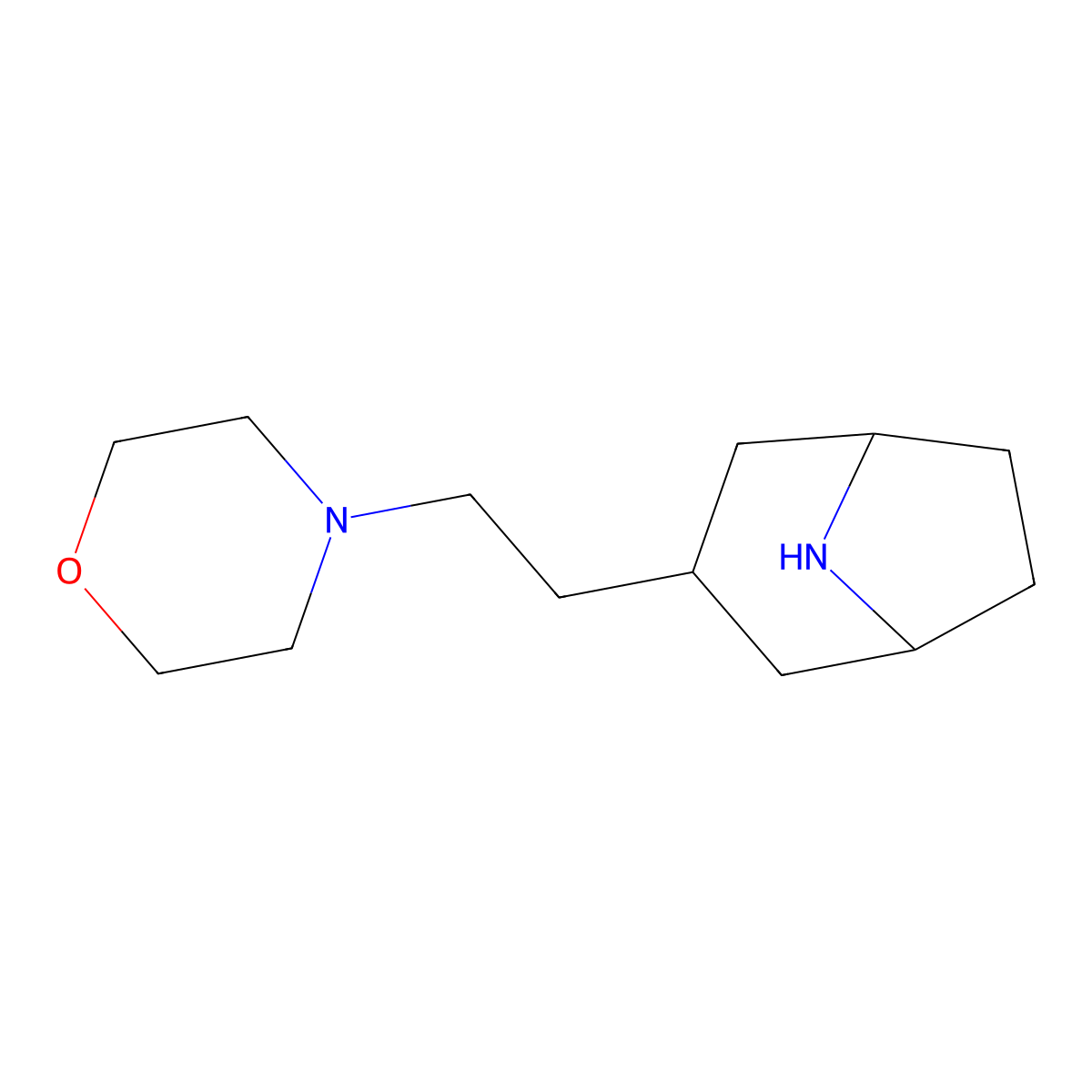 3-[2-(Morpholin-4-yl)ethyl]-8-azabicyclo[3.2.1]octane molecular structure, CAS 1499789-05-7