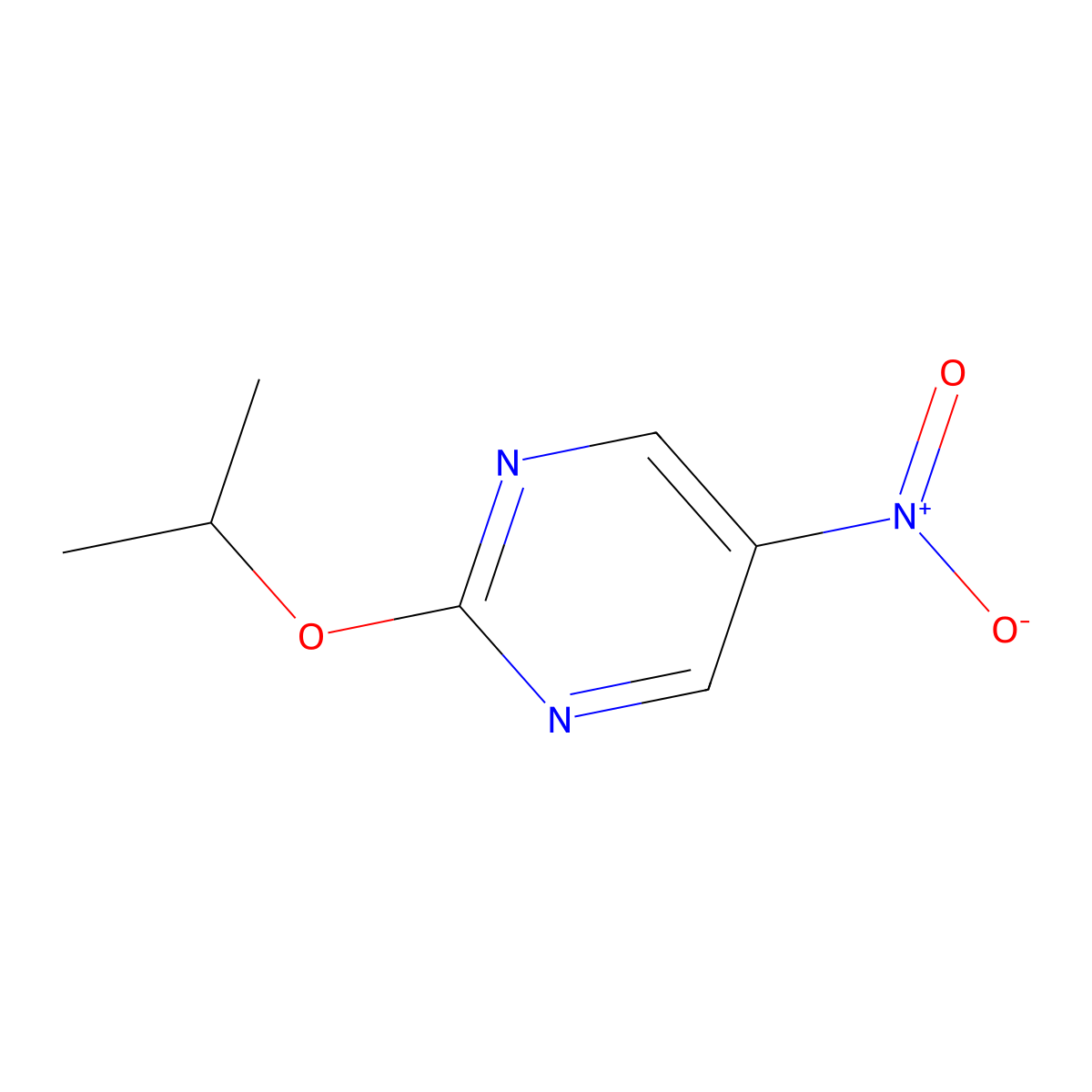 2-Isopropoxy-5-nitropyrimidine molecular structure, CAS 14998-03-9