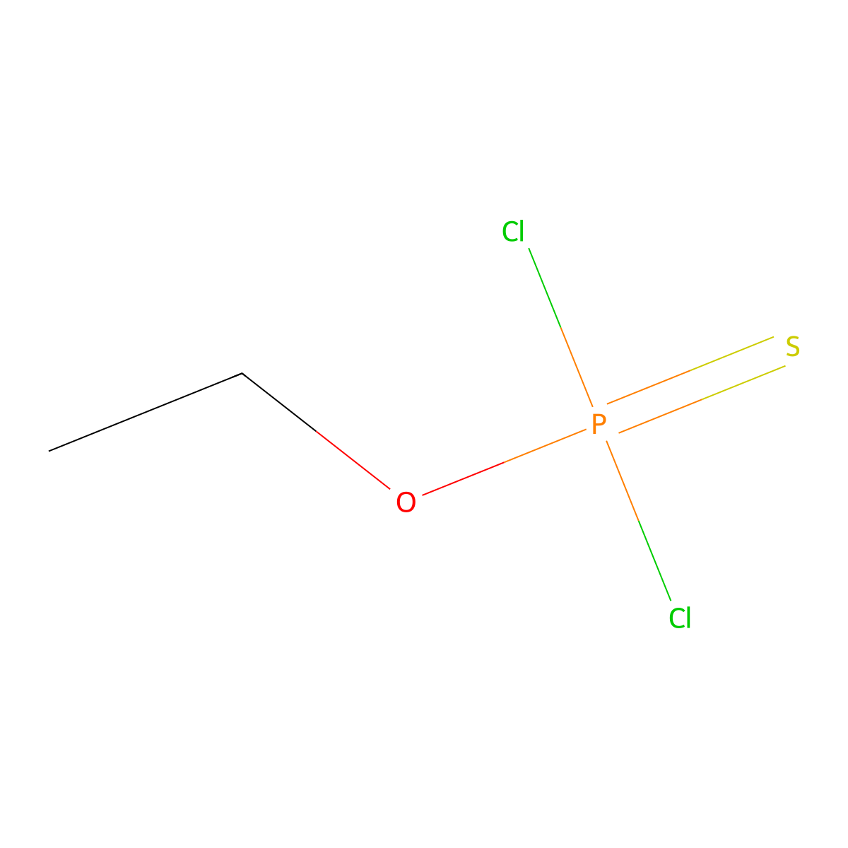 Phosphorodichloridothioic acid, O-ethyl ester molecular structure, CAS 14998-64-2