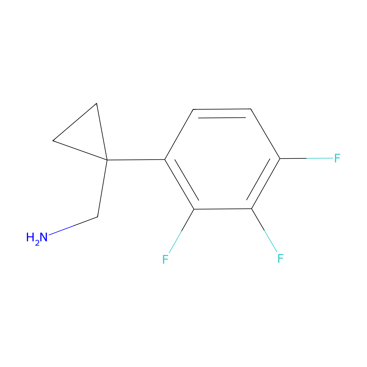 [1-(2,3,4-Trifluorophenyl)cyclopropyl]methanamine molecular structure, CAS 1499807-19-0