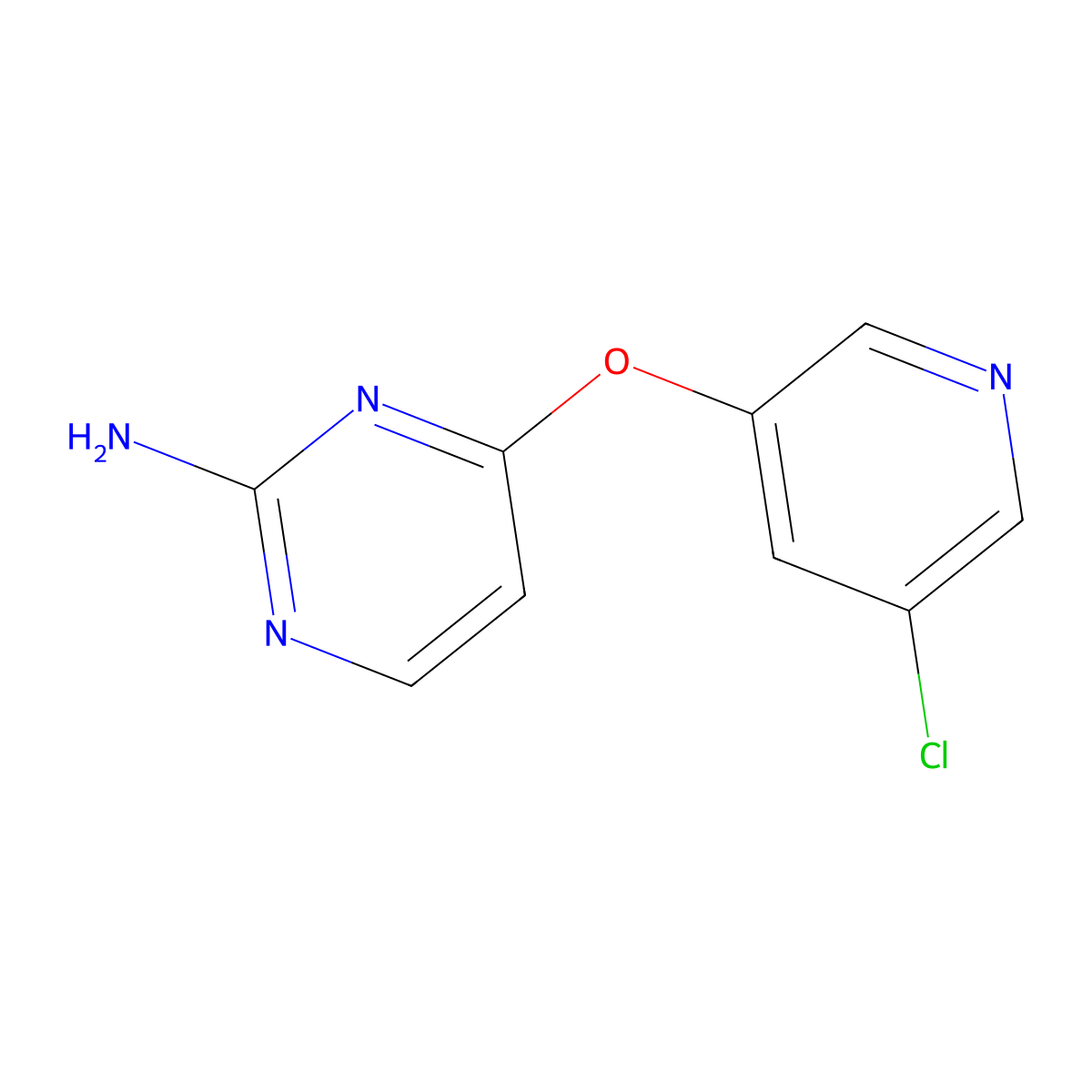 4-((5-Chloropyridin-3-yl)oxy)pyrimidin-2-amine molecular structure, CAS 1499807-41-8