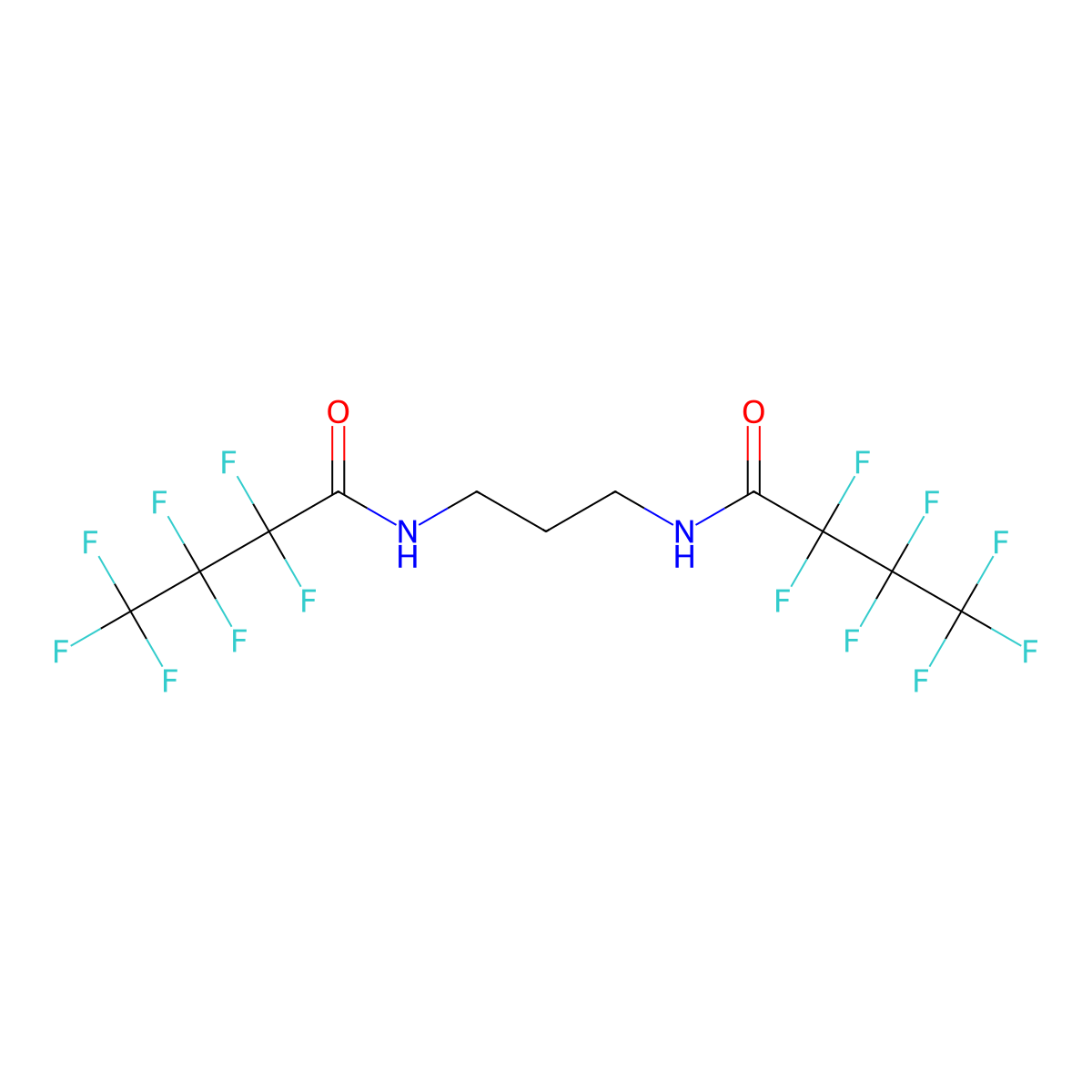 N,N'-bis(Perfluorobutanoyl)1,3-propanediamine molecular structure, CAS 149981-59-9