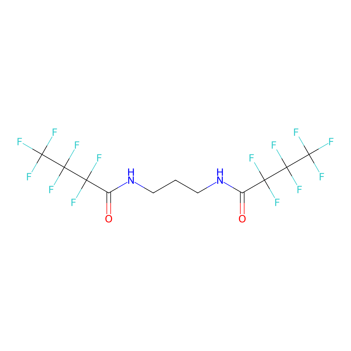N,N'-bis(Perfluorobutanoyl)1,3-propanediamine molecular structure, CAS 149981-59-9