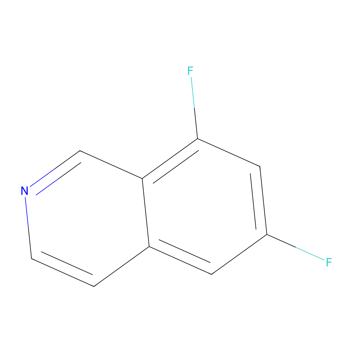 6,8-Difluoroisoquinoline molecular structure, CAS 1499818-92-6