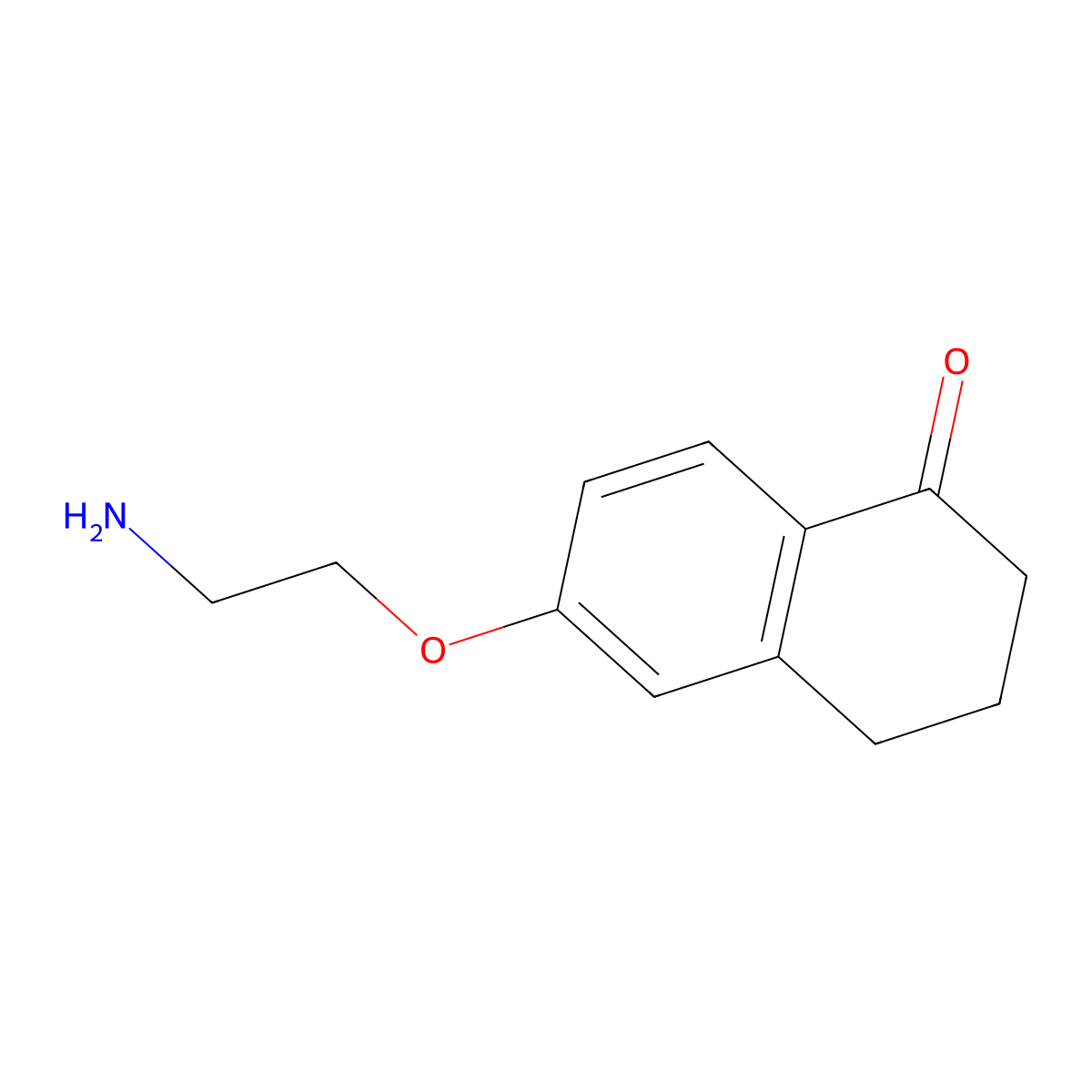 6-(2-Aminoethoxy)-1,2,3,4-tetrahydronaphthalen-1-one molecular structure, CAS 1499839-66-5