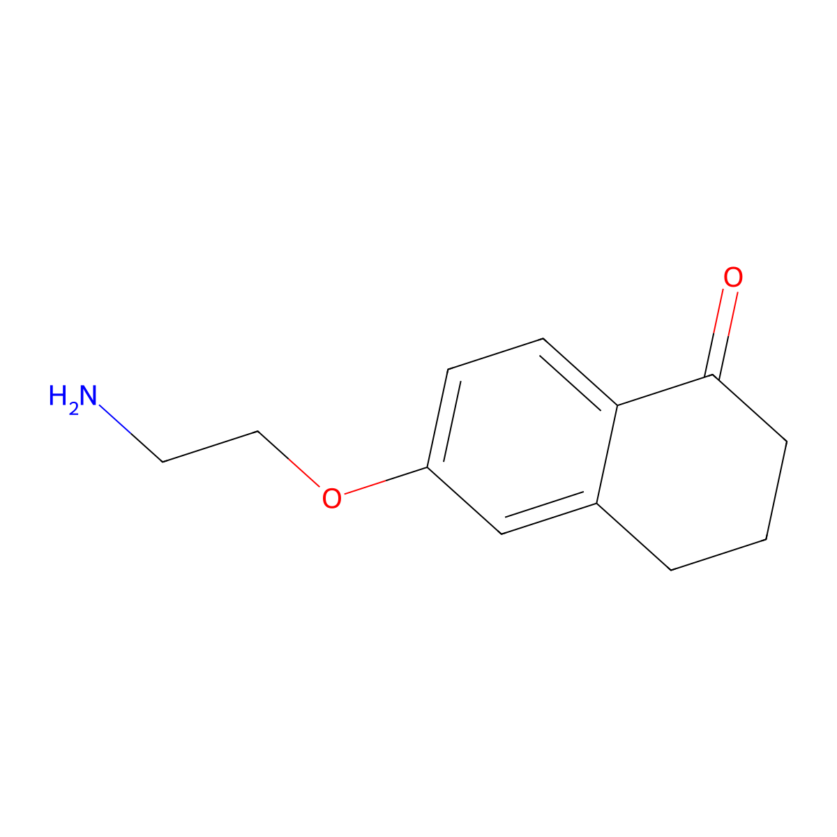 6-(2-Aminoethoxy)-1,2,3,4-tetrahydronaphthalen-1-one molecular structure, CAS 1499839-66-5