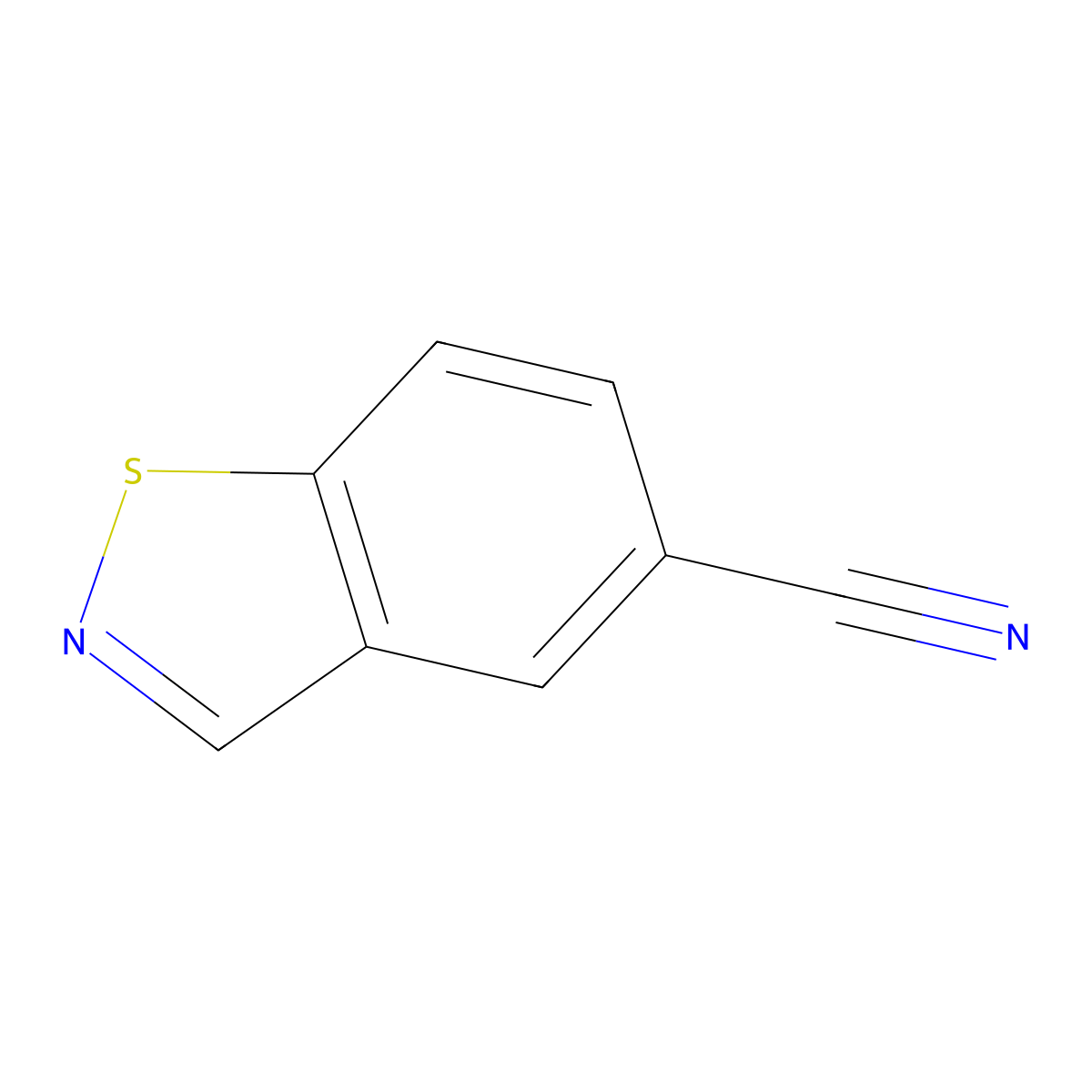 Benzo[d]isothiazole-5-carbonitrile molecular structure, CAS 1499848-62-2