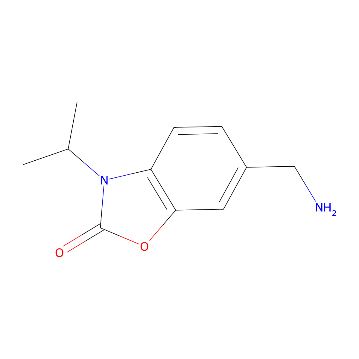 6-(Aminomethyl)-3-(propan-2-yl)-2,3-dihydro-1,3-benzoxazol-2-one molecular structure, CAS 1499852-65-1
