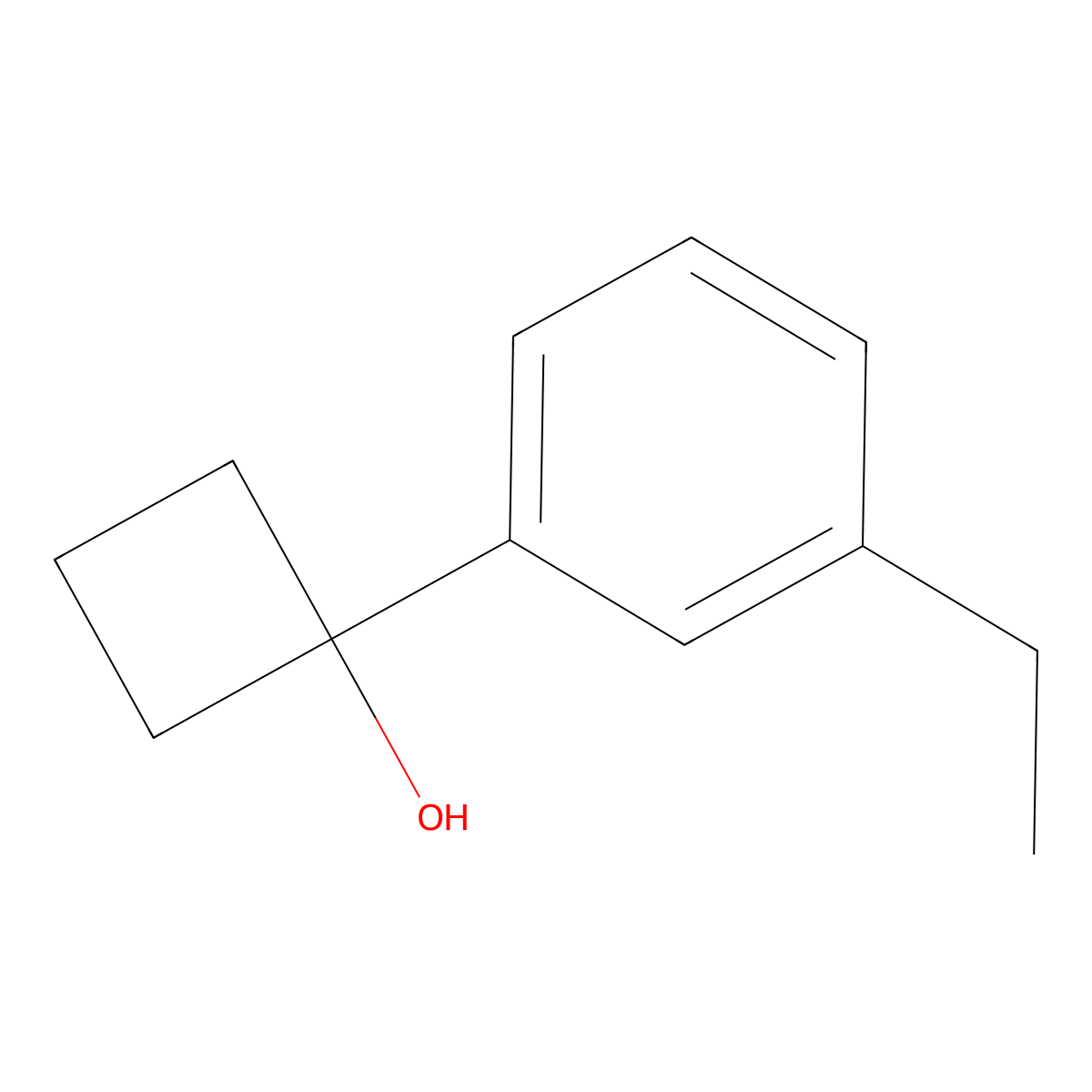 1-(3-Ethylphenyl)cyclobutanol molecular structure, CAS 1499855-76-3