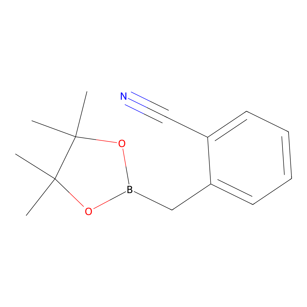 2-[(4,4,5,5-Tetramethyl-1,3,2-dioxaborolan-2-yl)methyl]benzonitrile molecular structure, CAS 149989-78-6
