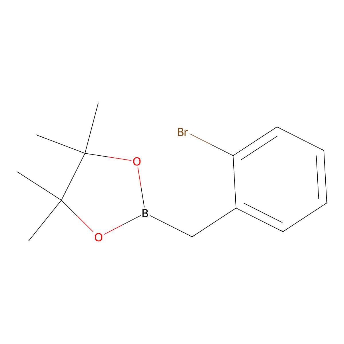 2-((2-Bromophenyl)methyl)-4,4,5,5-tetramethyl-1,3,2-dioxaborolane molecular structure, CAS 149989-79-7