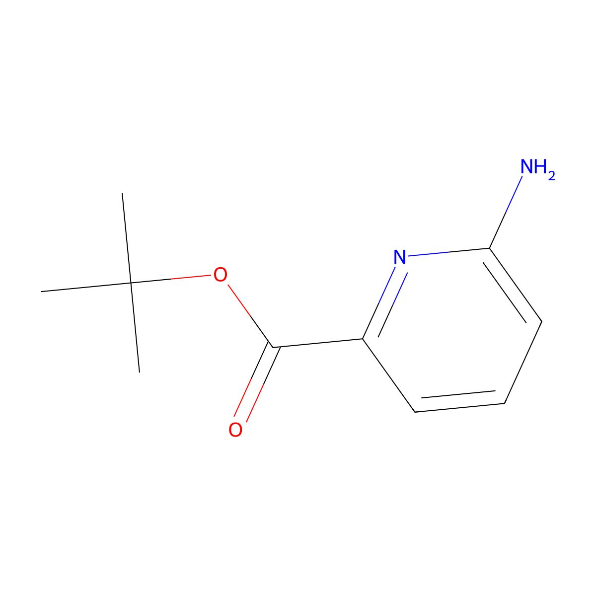 tert-Butyl 6-aminopicolinate molecular structure, CAS 1499890-31-1
