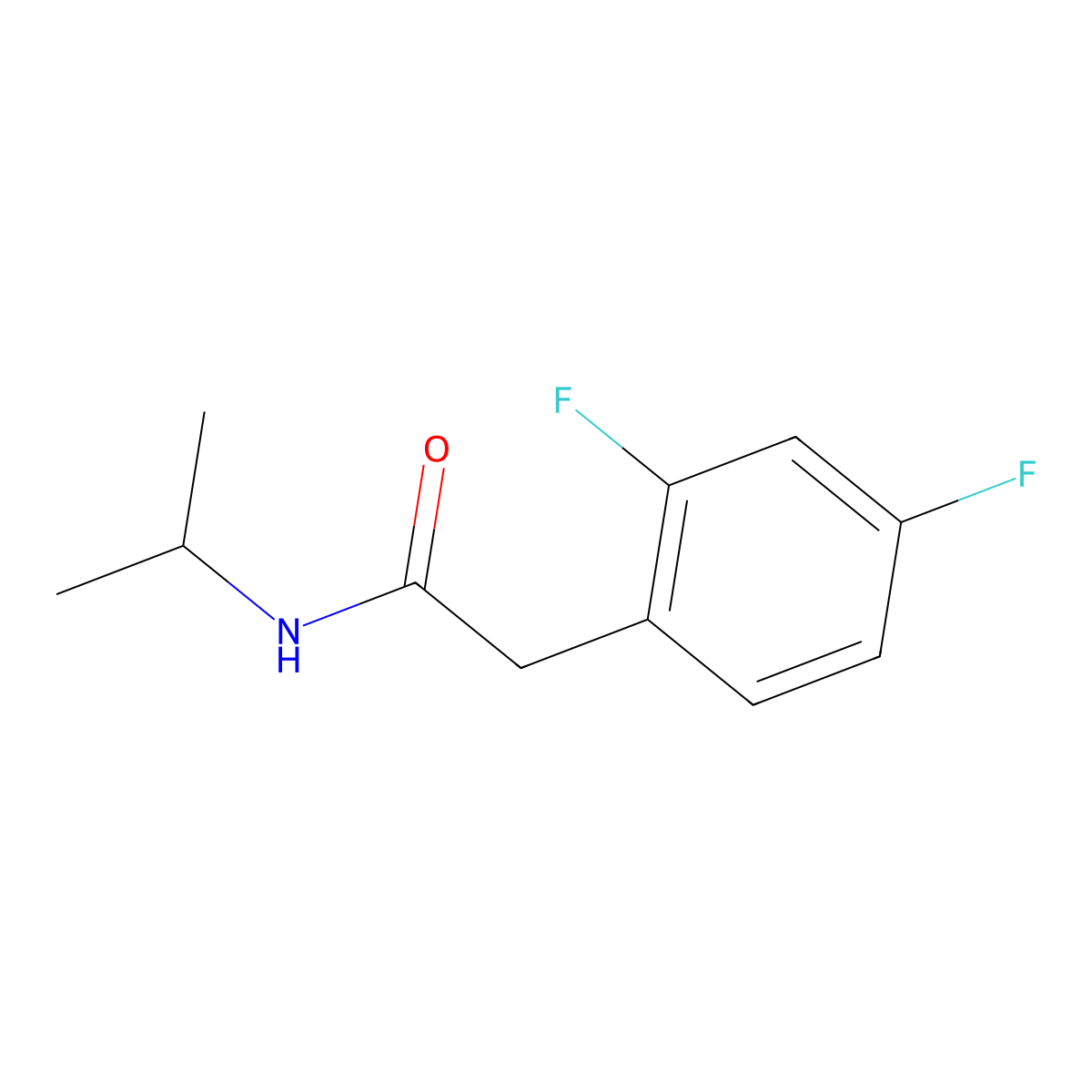2,4-Difluoro-N-(1-methylethyl)benzeneacetamide molecular structure, CAS 1499891-98-3
