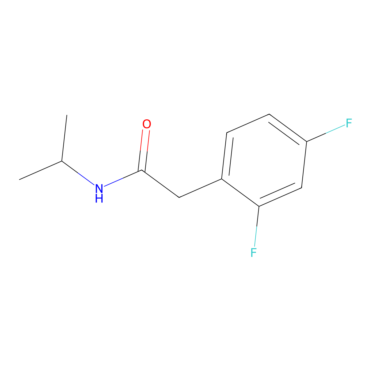 2,4-Difluoro-N-(1-methylethyl)benzeneacetamide molecular structure, CAS 1499891-98-3