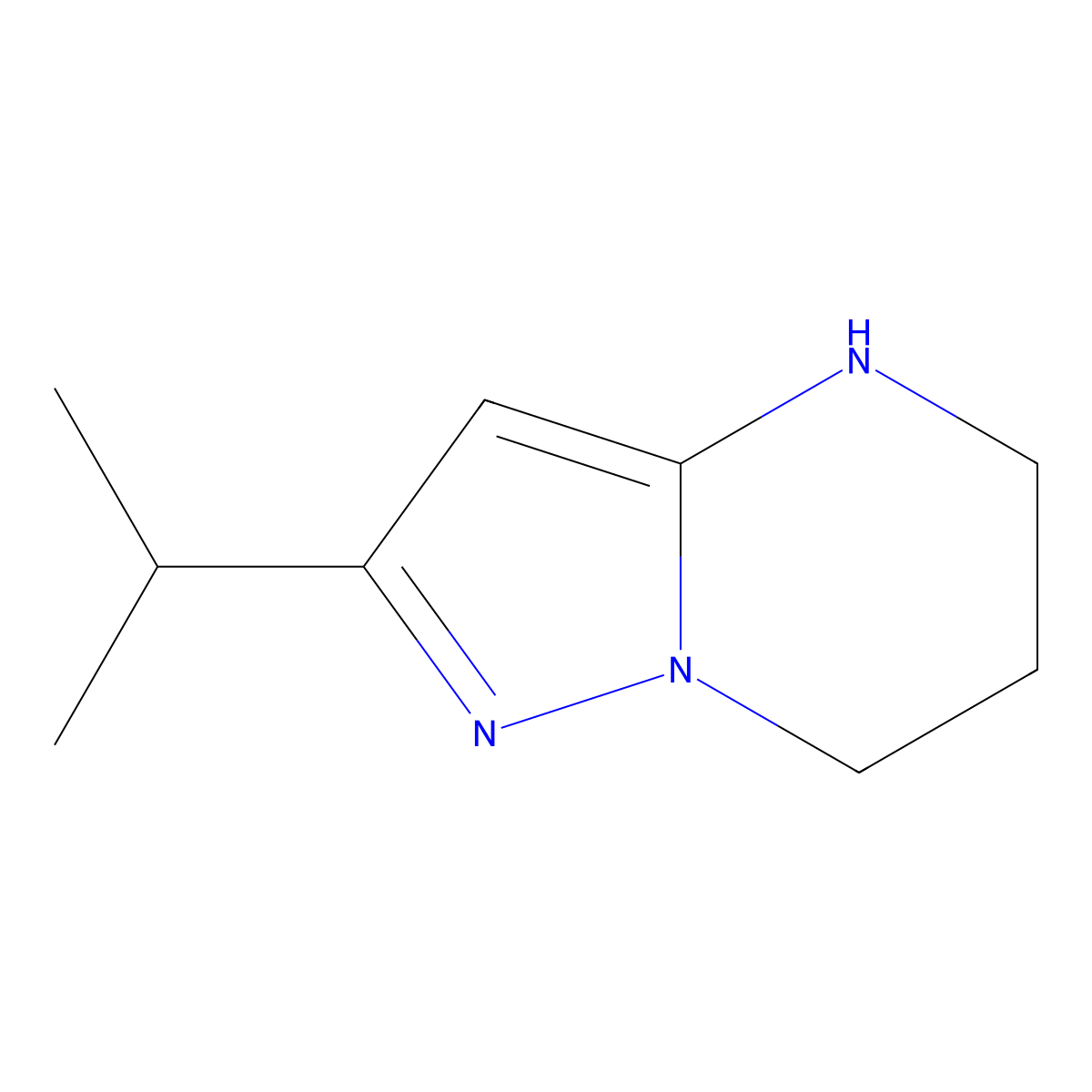 2-(Propan-2-yl)-4H,5H,6H,7H-pyrazolo[1,5-a]pyrimidine molecular structure, CAS 1499894-81-3