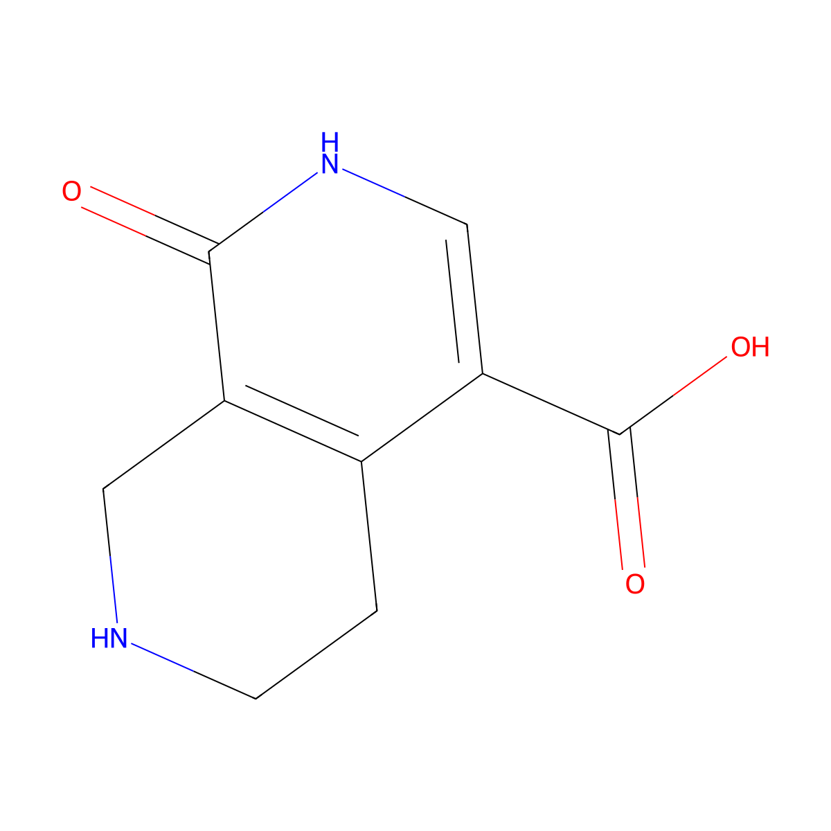 1-Hydroxy-5,6,7,8-tetrahydro-2,7-naphthyridine-4-carboxylic acid molecular structure, CAS 1499899-74-9