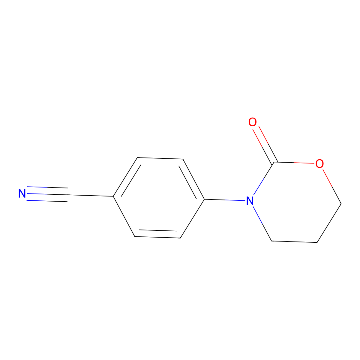 4-(2-Oxo-1,3-oxazinan-3-yl)benzonitrile molecular structure, CAS 1499904-52-7