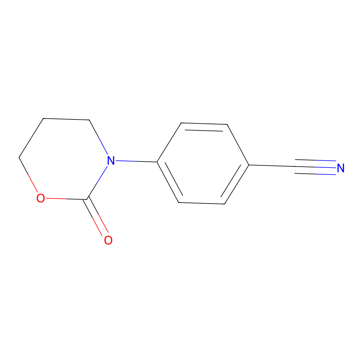 4-(2-Oxo-1,3-oxazinan-3-yl)benzonitrile molecular structure, CAS 1499904-52-7