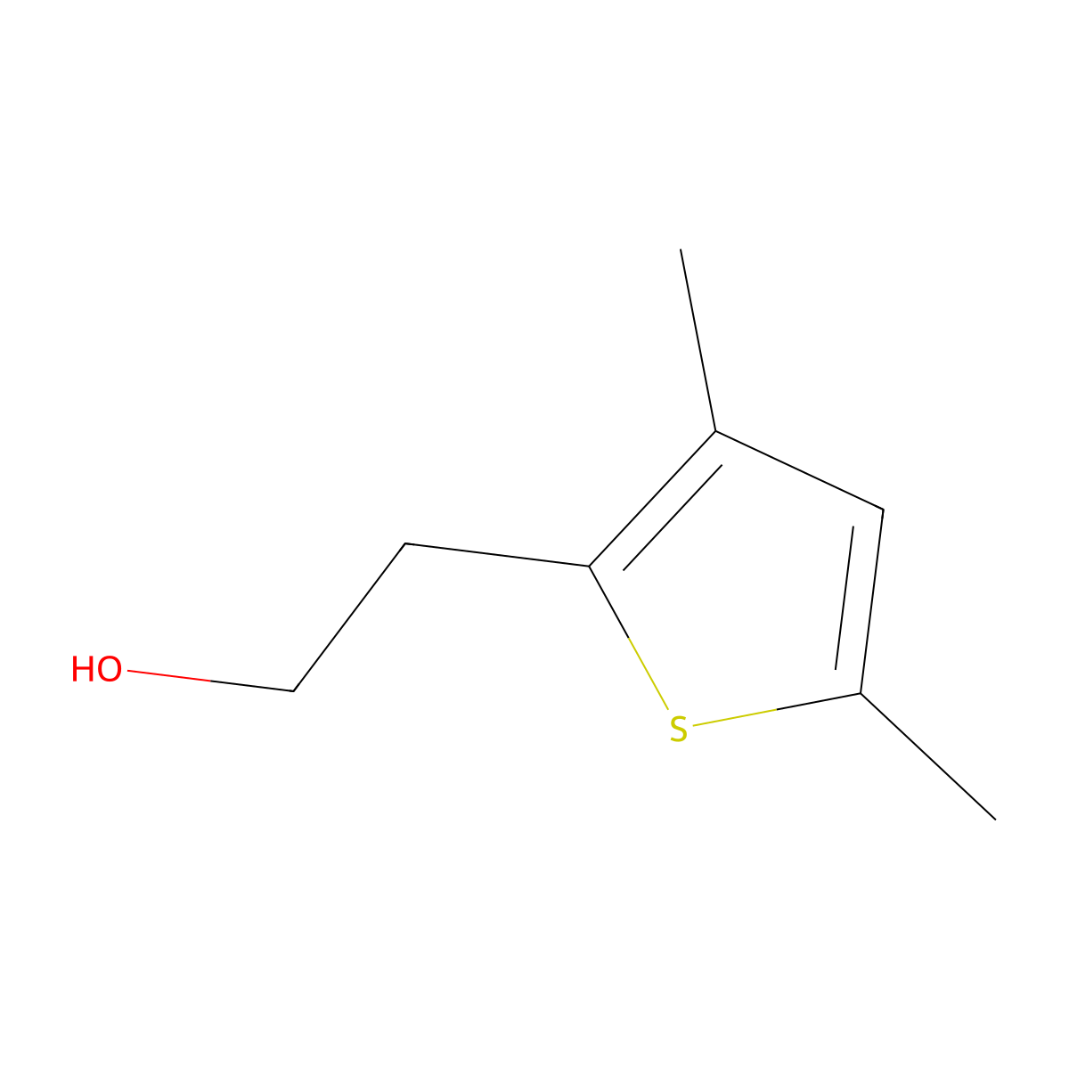 2-(3,5-Dimethylthiophen-2-yl)ethan-1-ol molecular structure, CAS 1499907-14-0