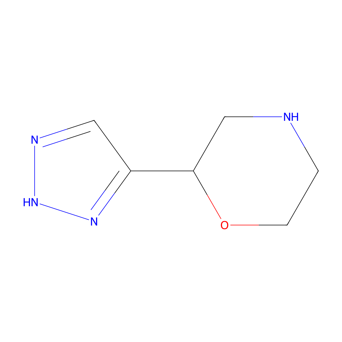 2-(1H-1,2,3-Triazol-5-yl)morpholine molecular structure, CAS 1499915-42-2