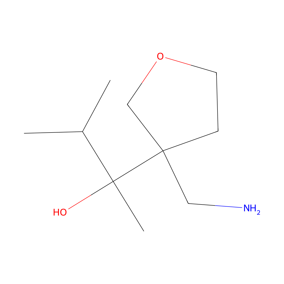 2-[3-(Aminomethyl)oxolan-3-yl]-3-methylbutan-2-ol molecular structure, CAS 1499925-07-3