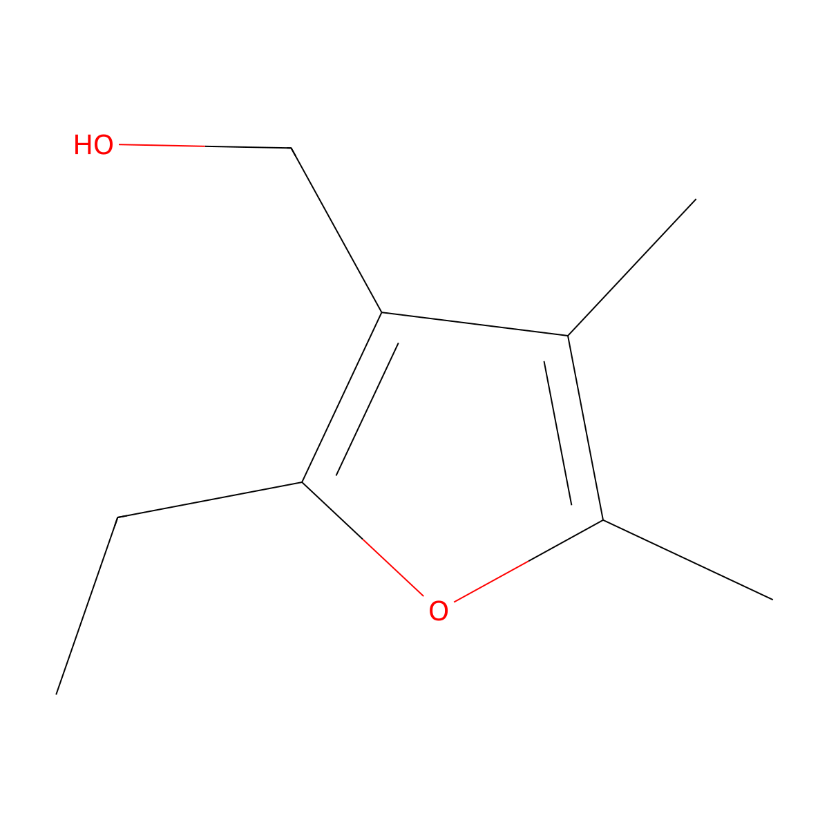 (2-Ethyl-4,5-dimethylfuran-3-yl)methanol molecular structure, CAS 1499937-30-2