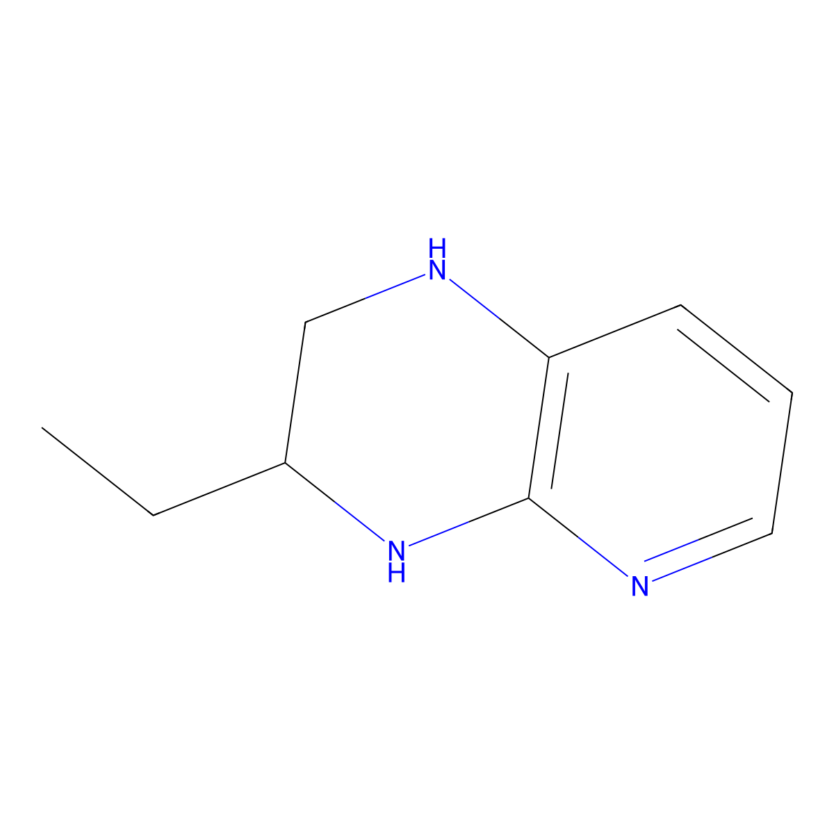 3-ethyl-1H,2H,3H,4H-pyrido[2,3-b]pyrazine molecular structure, CAS 1499973-27-1