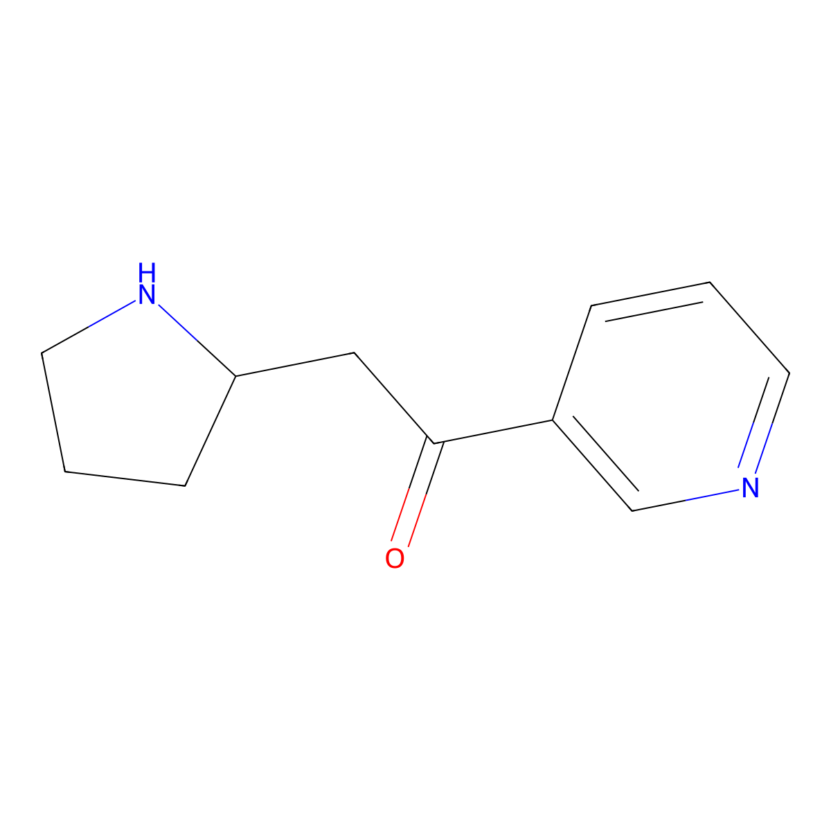 1-(Pyridin-3-yl)-2-(pyrrolidin-2-yl)ethan-1-one molecular structure, CAS 1499980-97-0