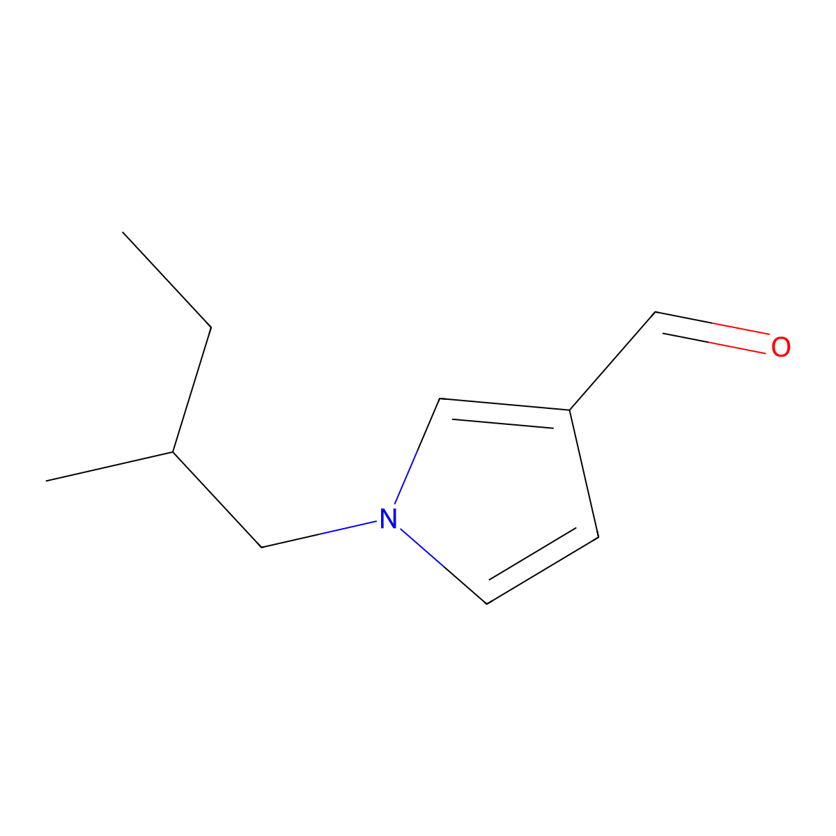 1-(2-Methylbutyl)-1H-pyrrole-3-carbaldehyde molecular structure, CAS 1499987-58-4