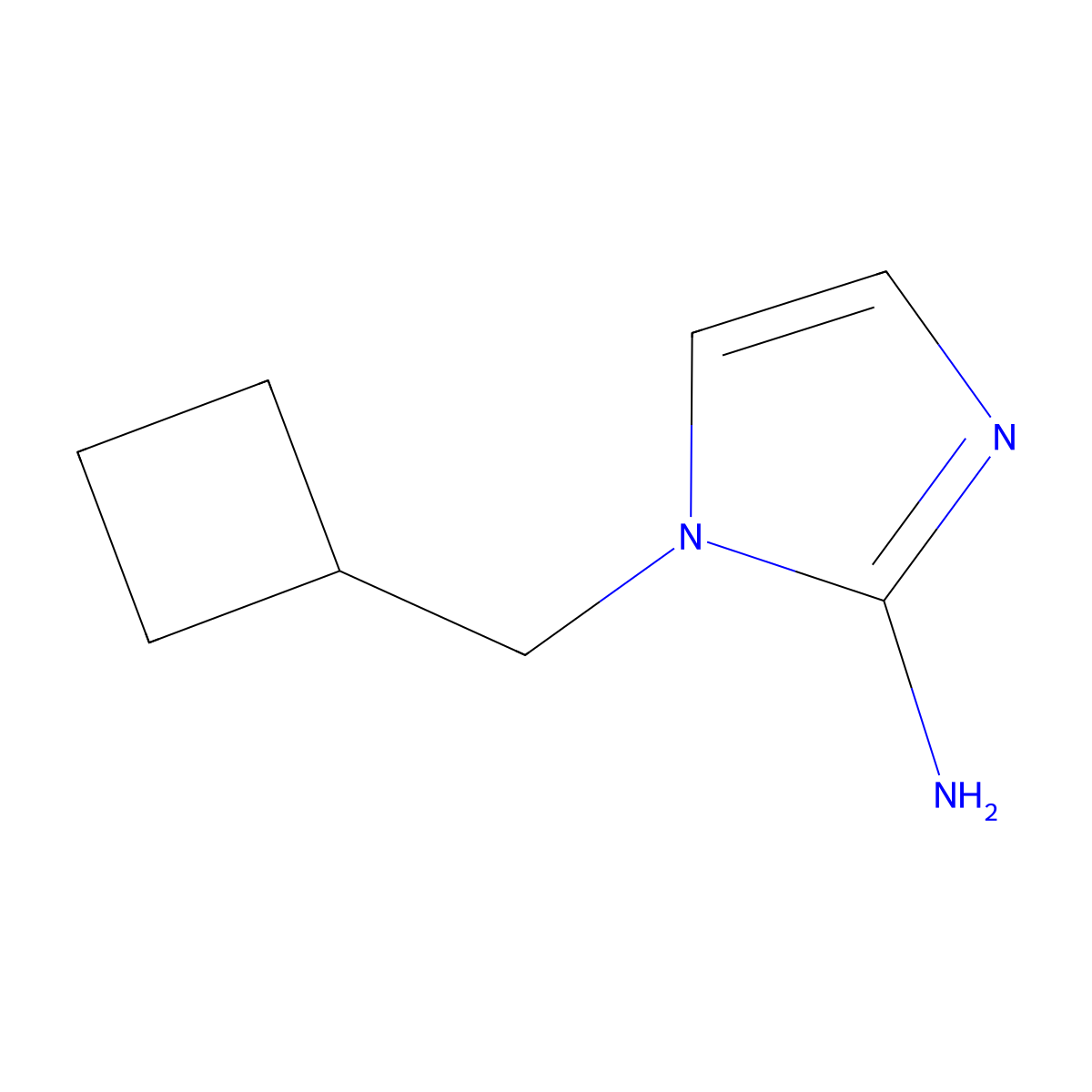 1-(Cyclobutylmethyl)-1H-imidazol-2-amine molecular structure, CAS 1499994-82-9