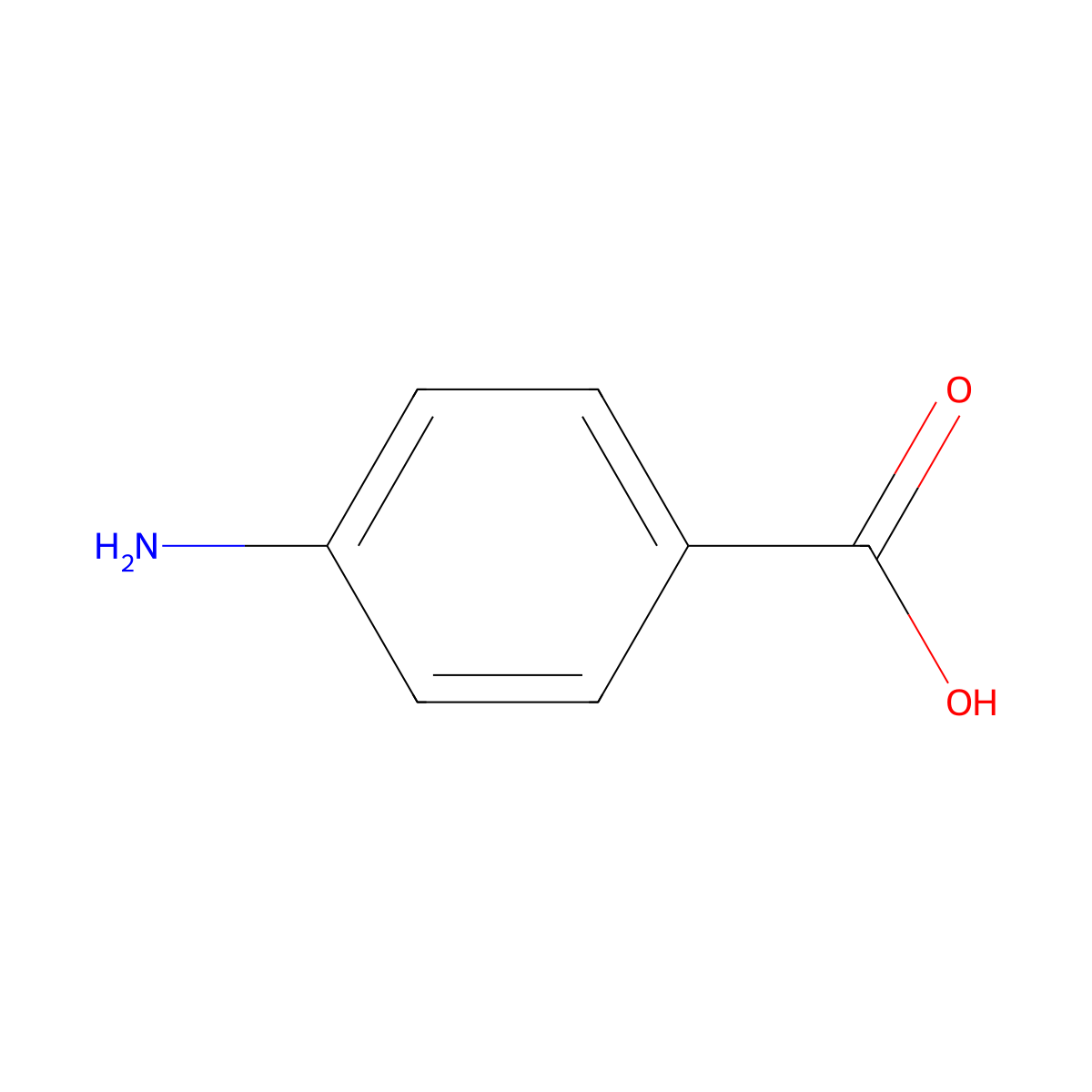 4-Aminobenzoic Acid molecular structure, CAS 150-13-0