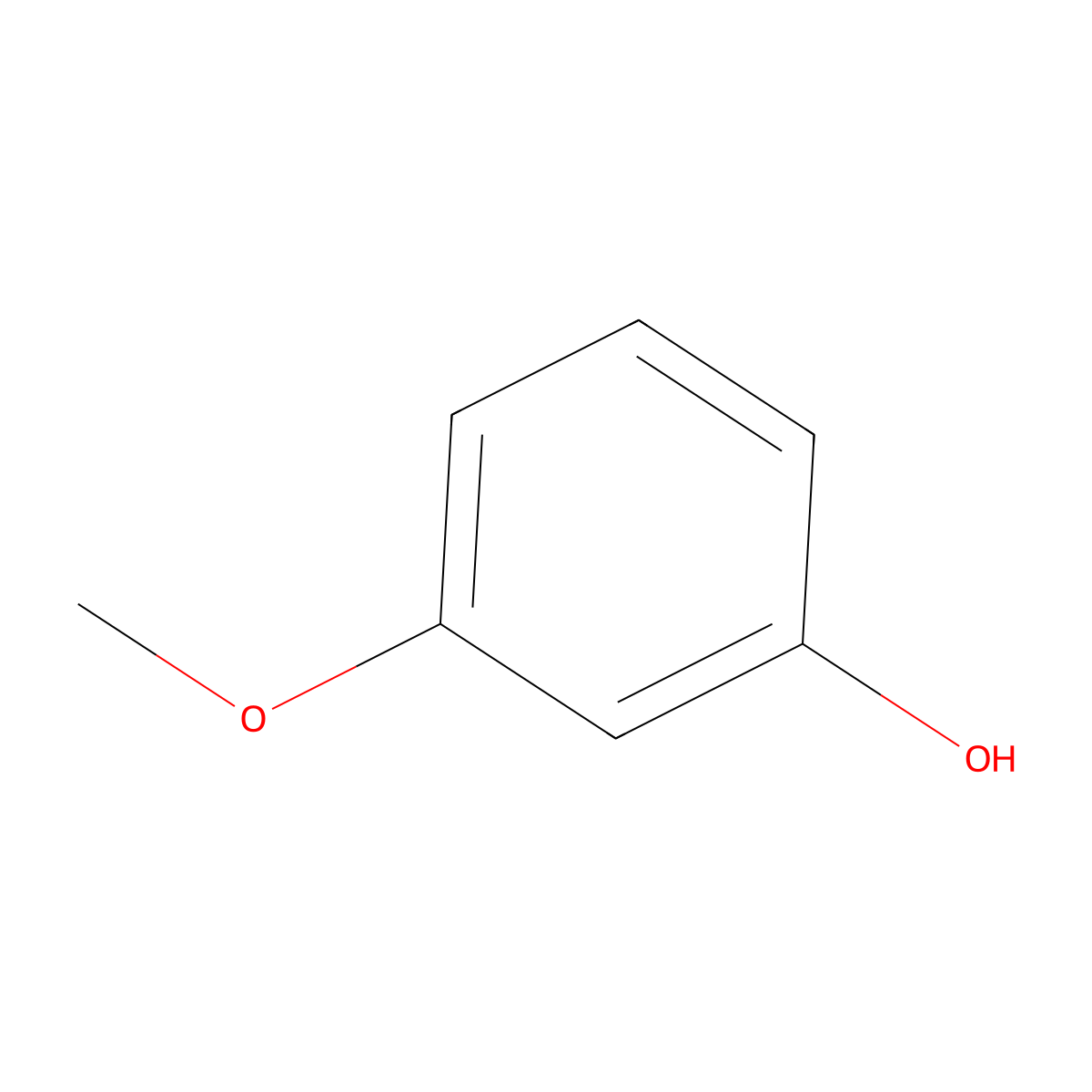 3-Methoxyphenol molecular structure, CAS 150-19-6