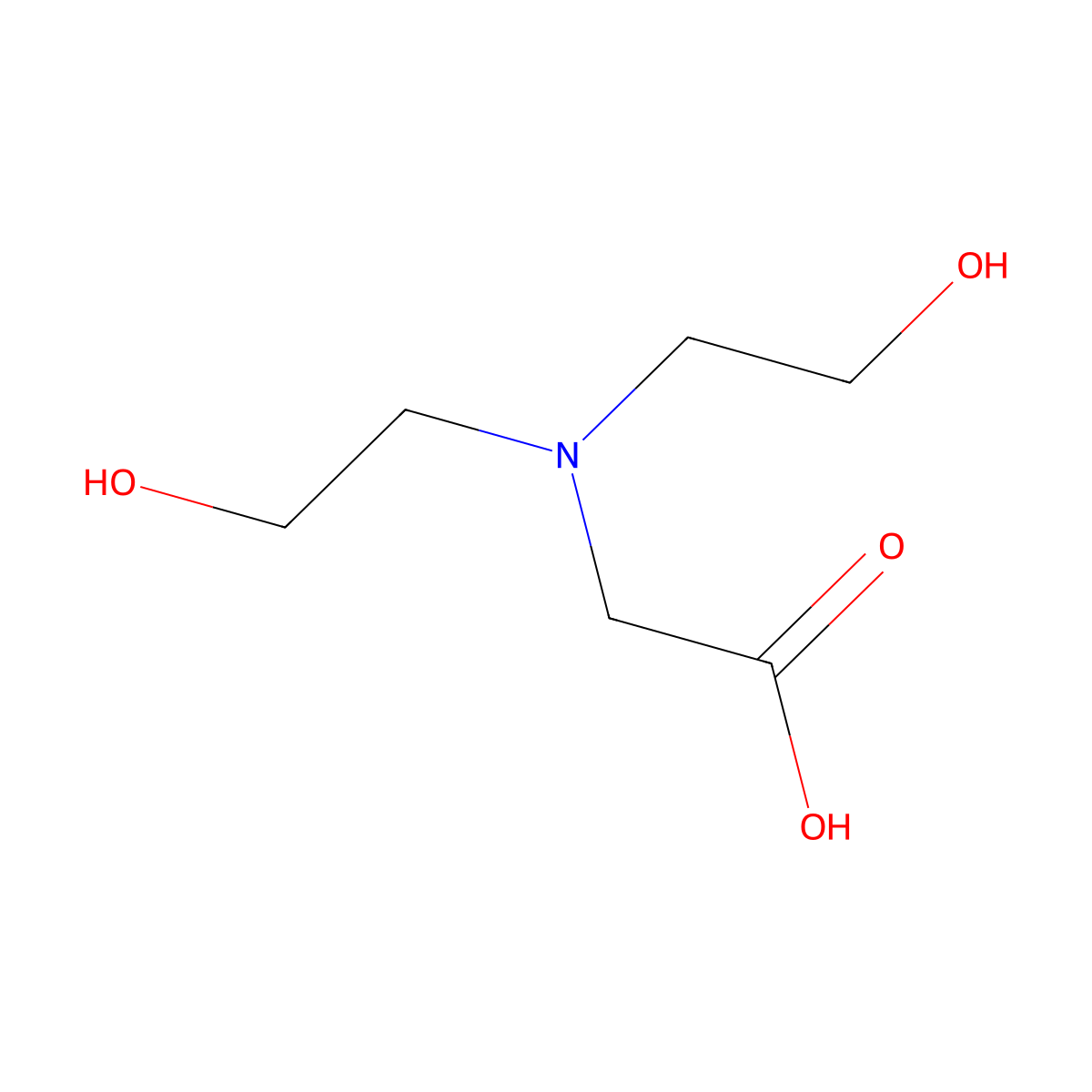 Bicine molecular structure, CAS 150-25-4