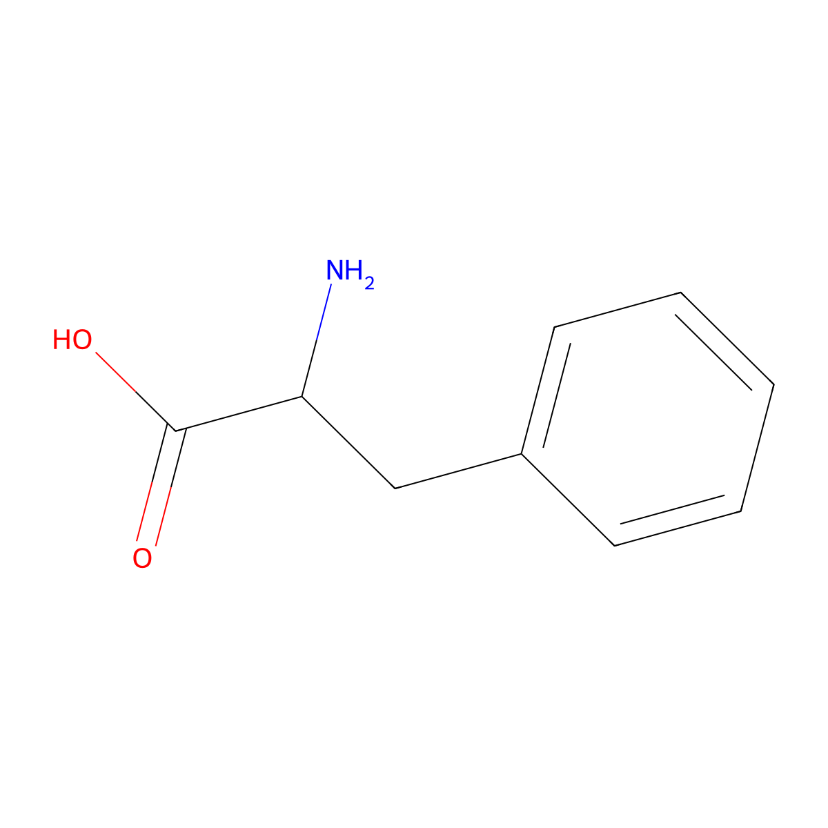 Dl-Phenylalanine molecular structure, CAS 150-30-1
