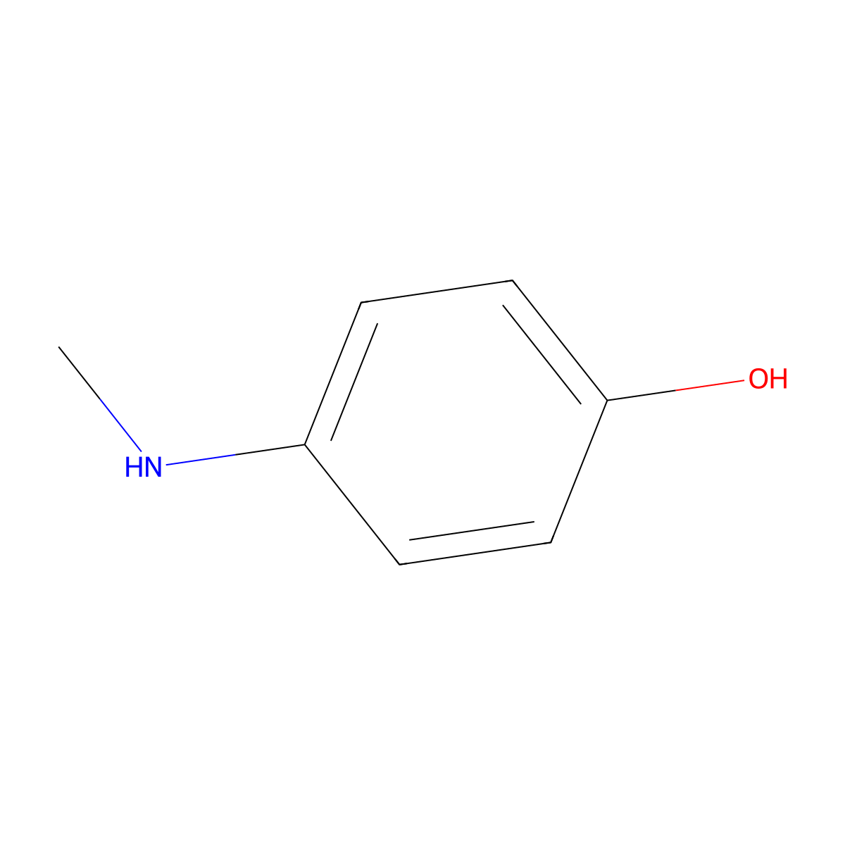 n-Methyl-p-aminophenol molecular structure, CAS 150-75-4
