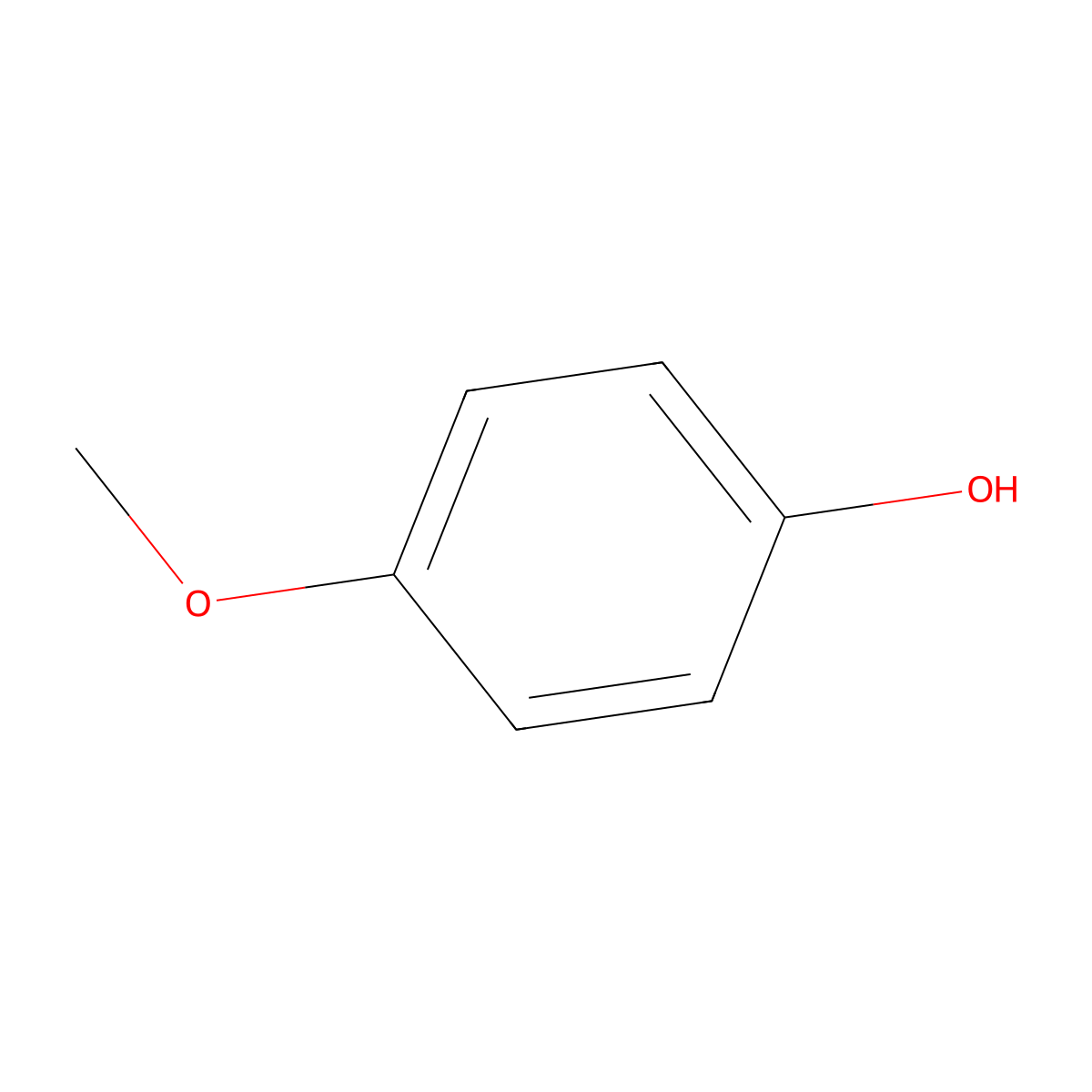 4-Methoxyphenol molecular structure, CAS 150-76-5
