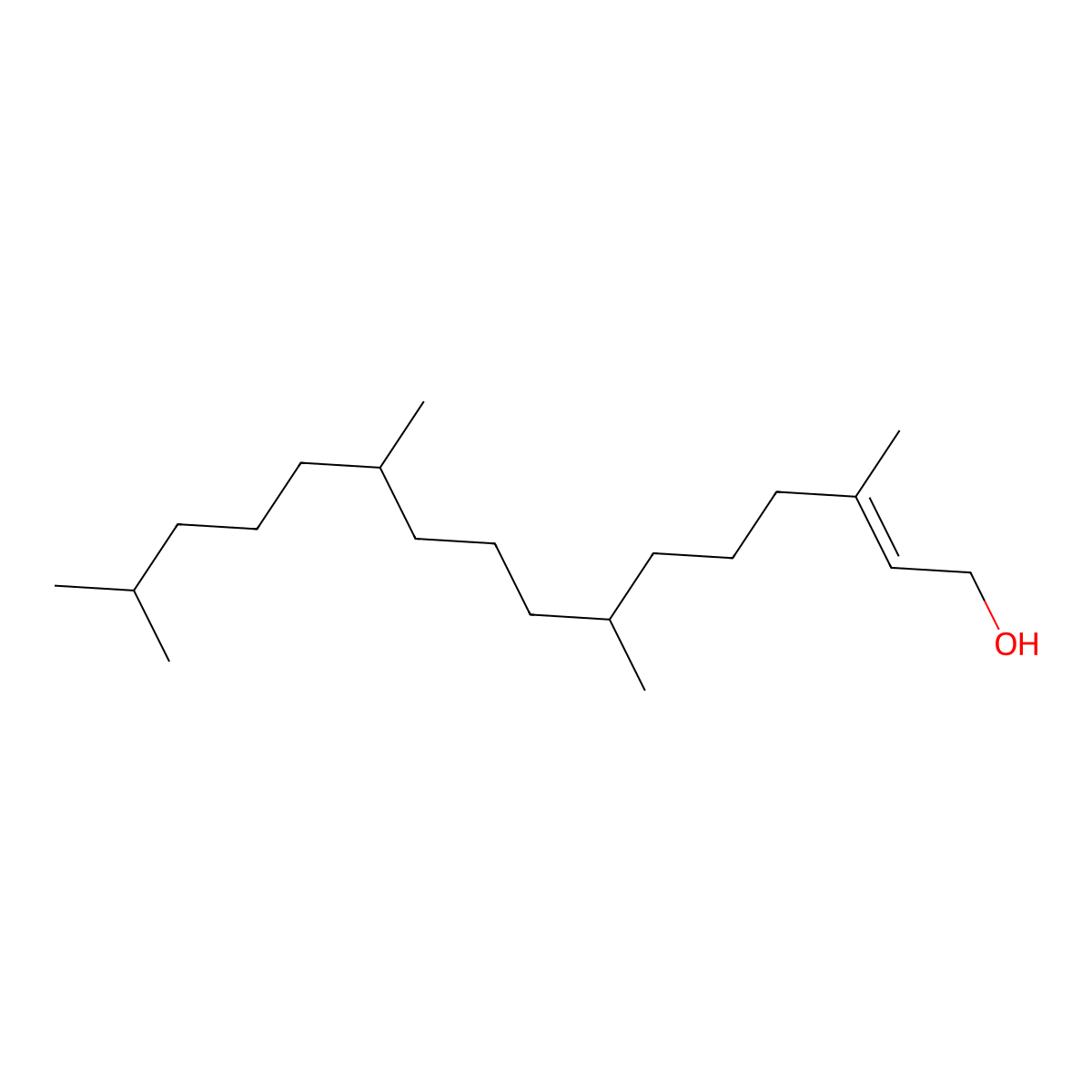 Phytol molecular structure, CAS 150-86-7