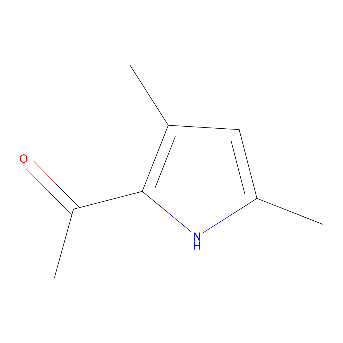 1-(3,5-Dimethyl-1H-pyrrol-2-yl)ethanone molecular structure, CAS 1500-93-2