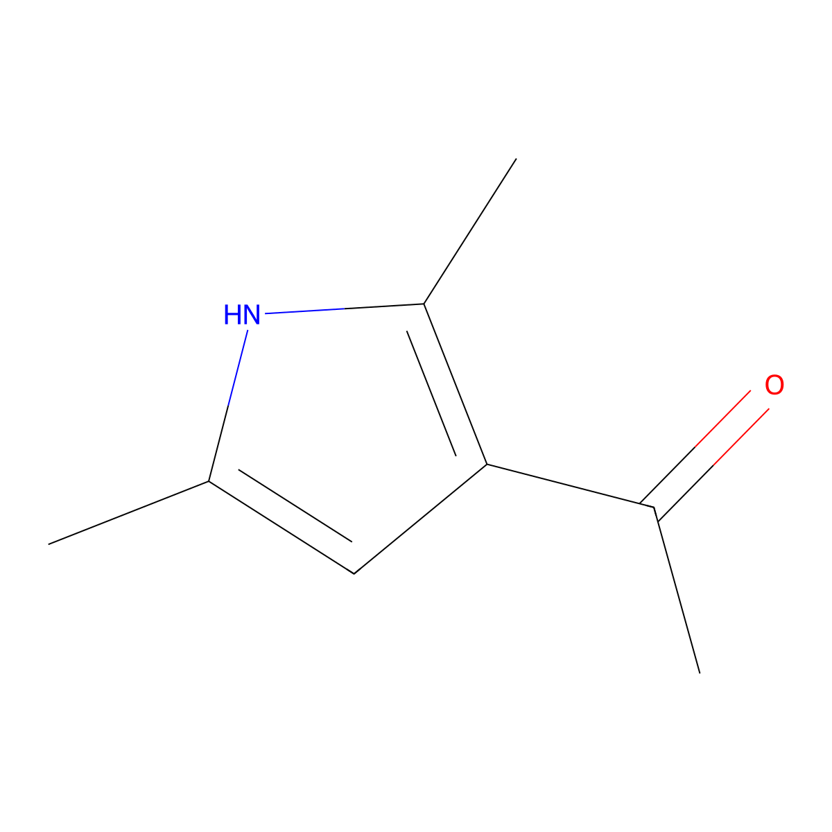 1-(2,5-dimethyl-1H-pyrrol-3-yl)ethanone molecular structure, CAS 1500-94-3
