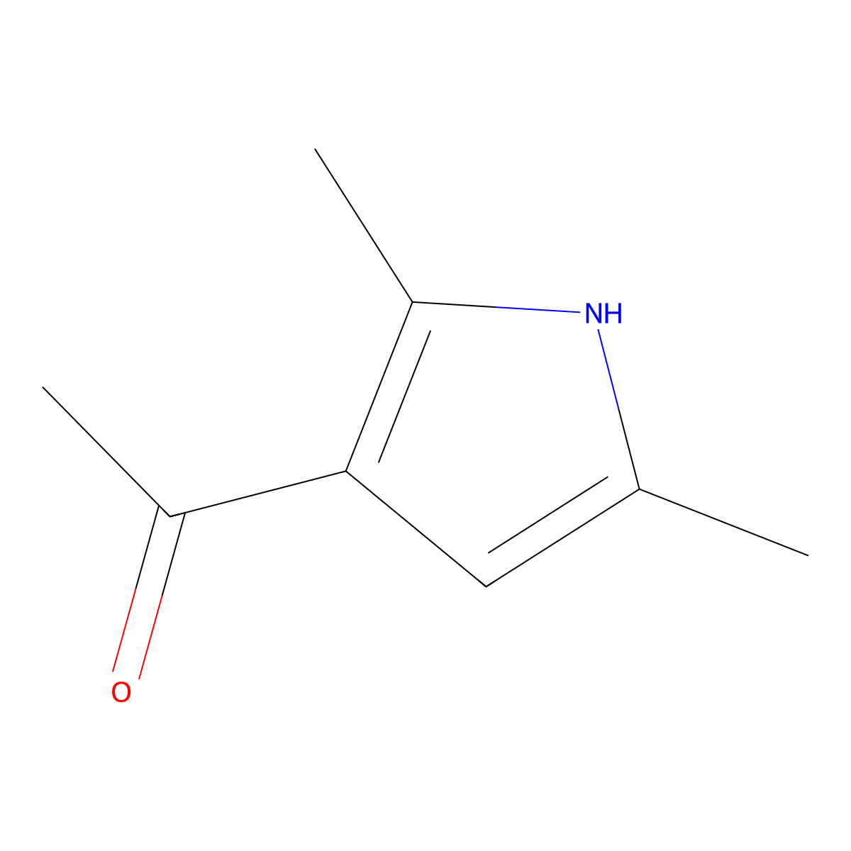1-(2,5-dimethyl-1H-pyrrol-3-yl)ethanone molecular structure, CAS 1500-94-3